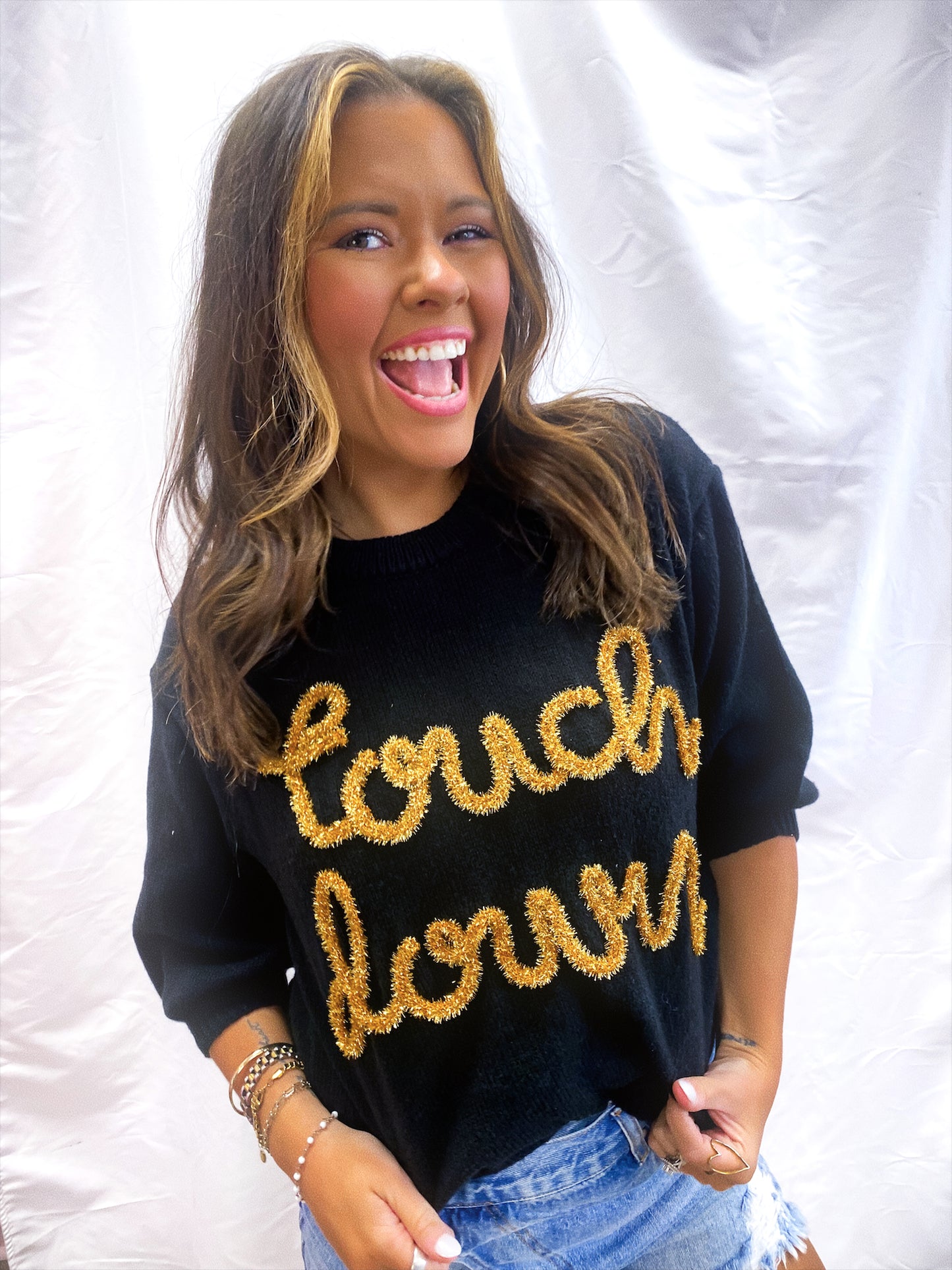 Gold Touchdown Sweater
