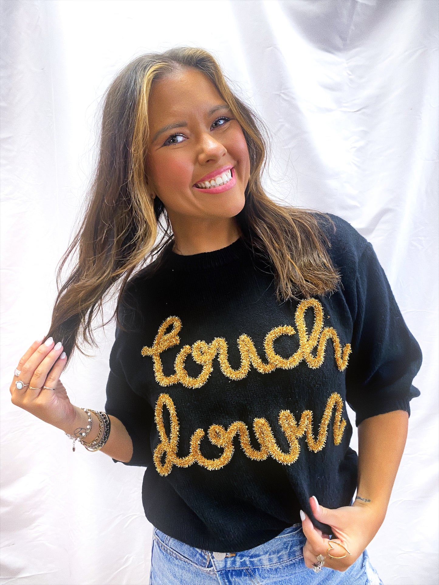 Gold Touchdown Sweater