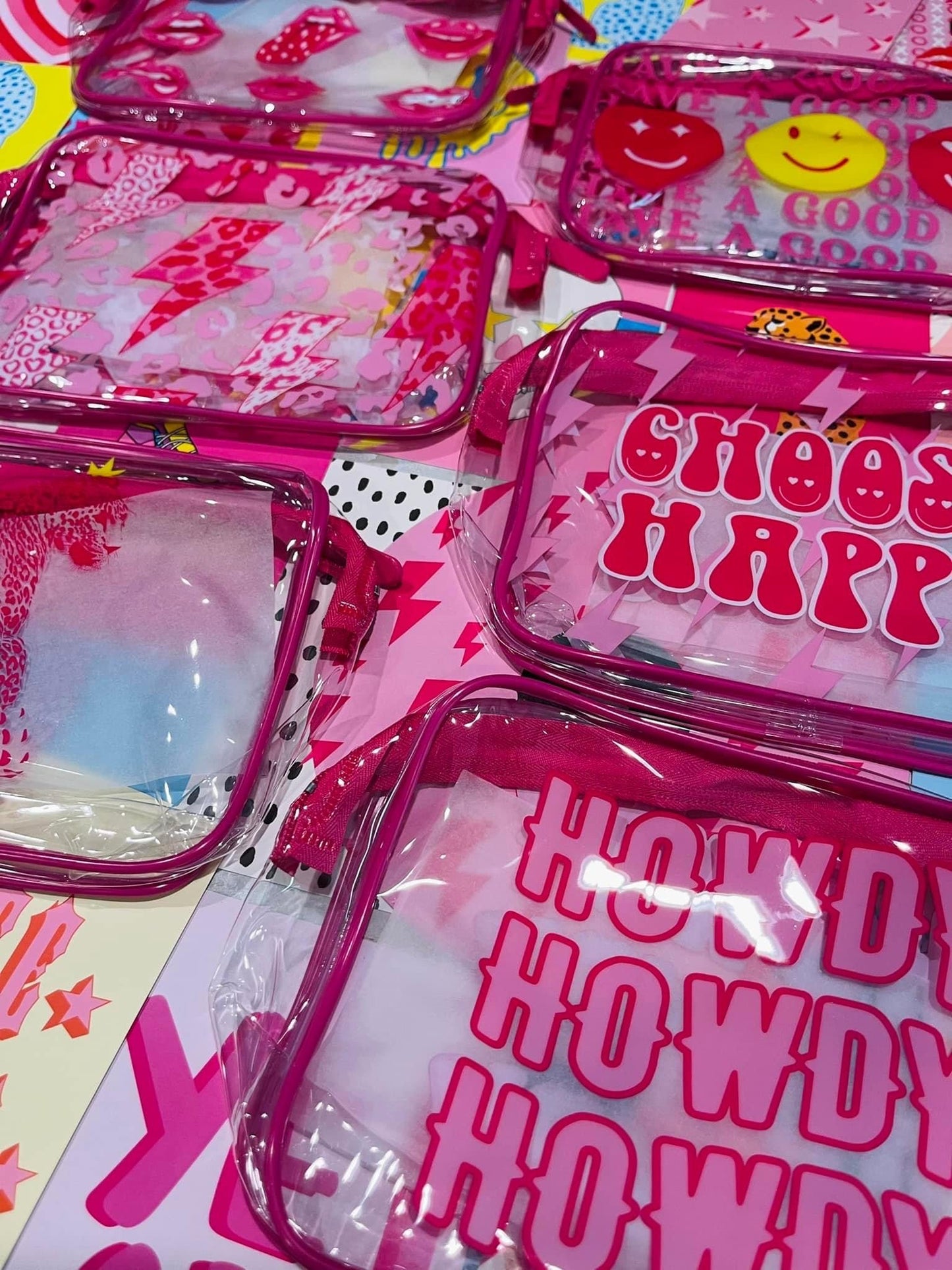 Trendy Hot Pink Makeup Bags
