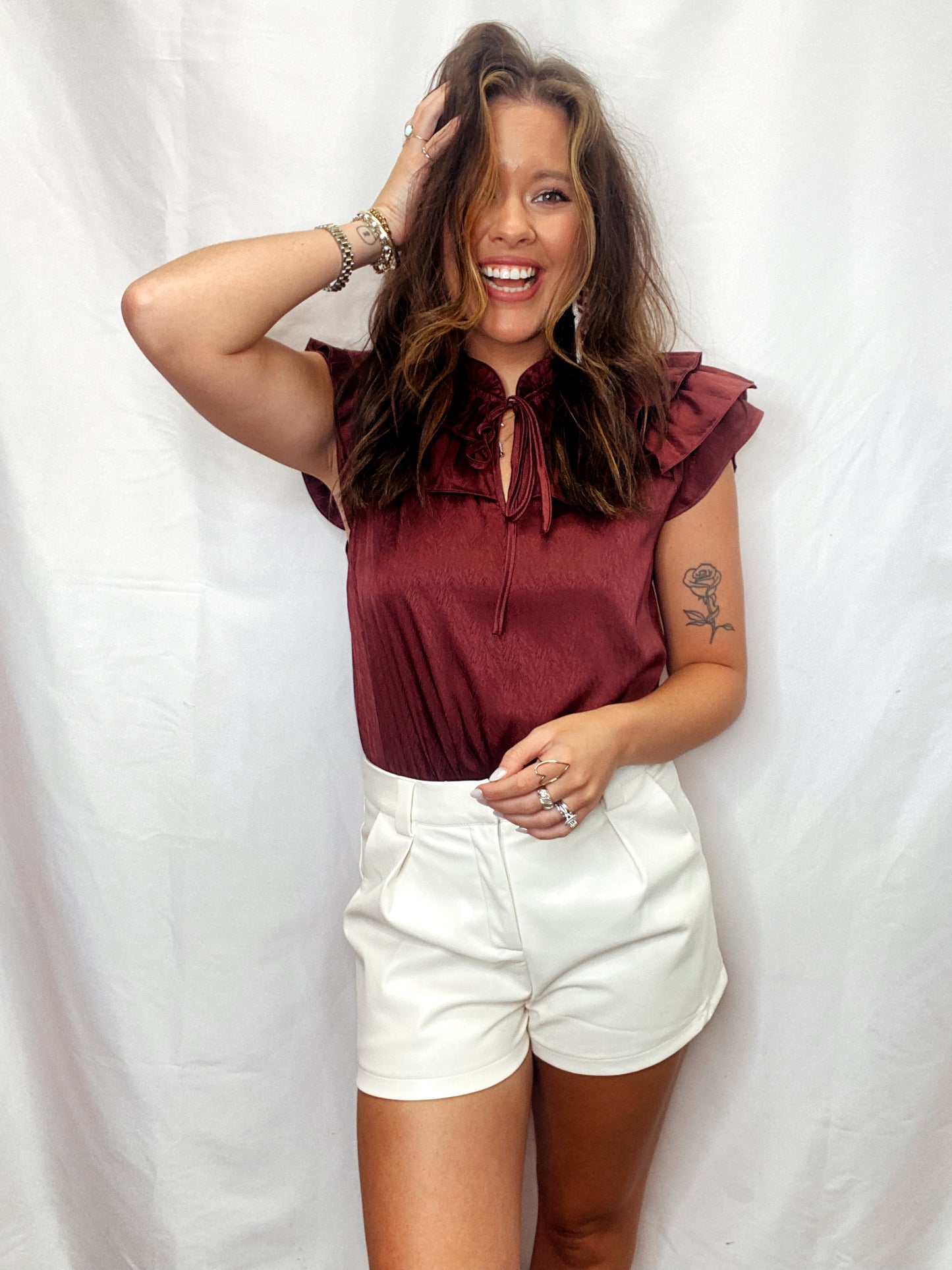 Run it Back Leather Shorts