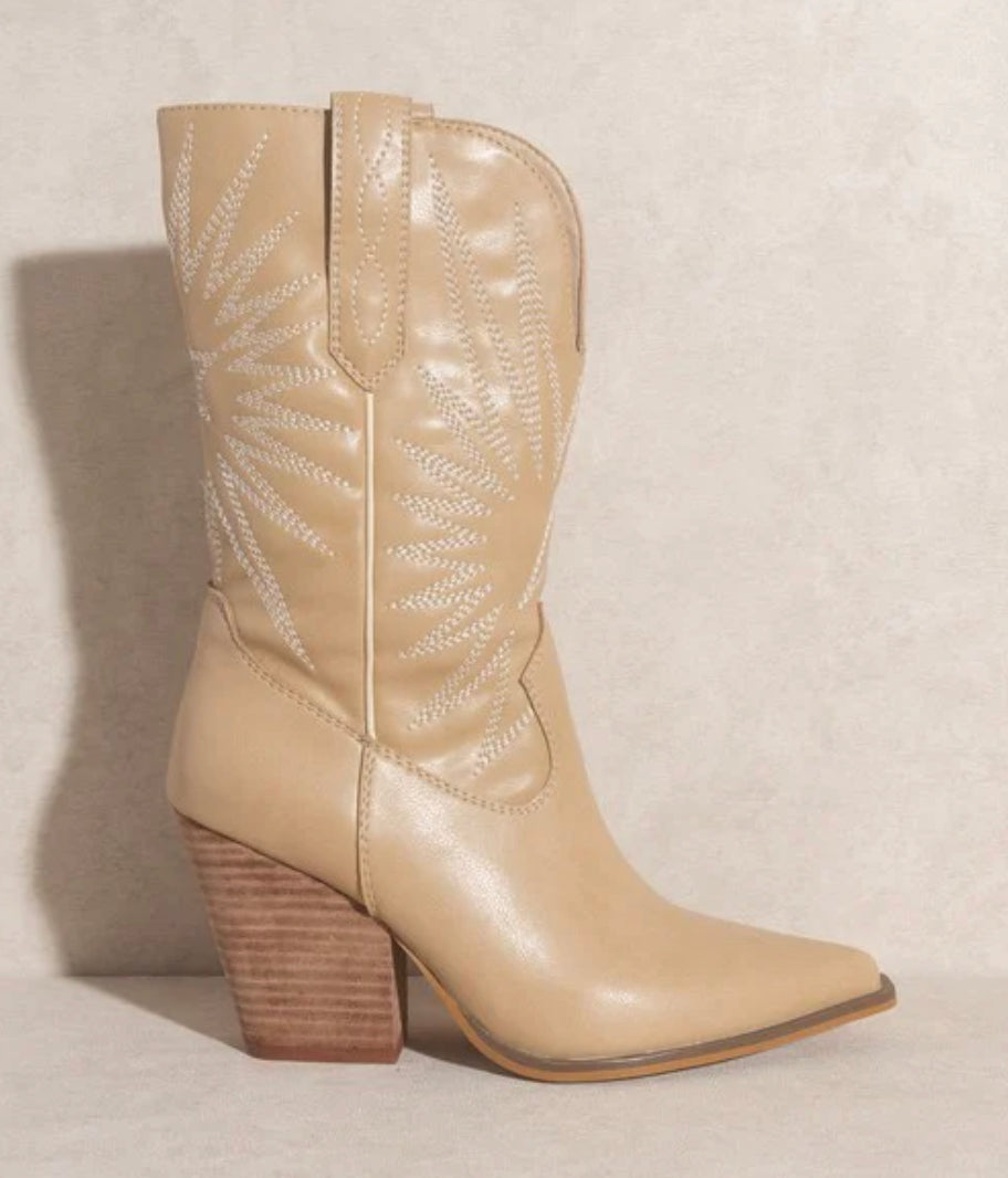 Thought You Should Know Tan Cowgirl Boots