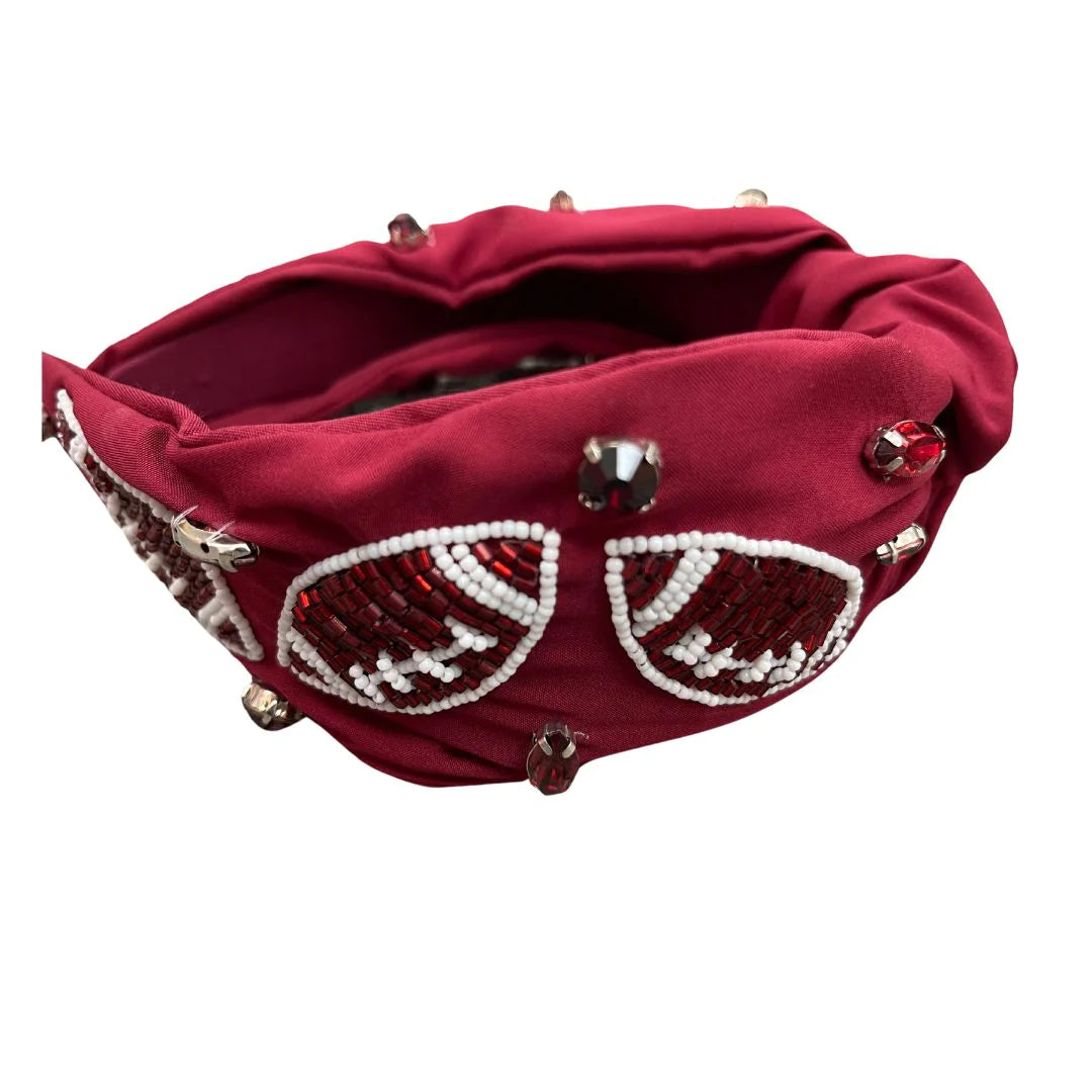 Beaded Football Headband