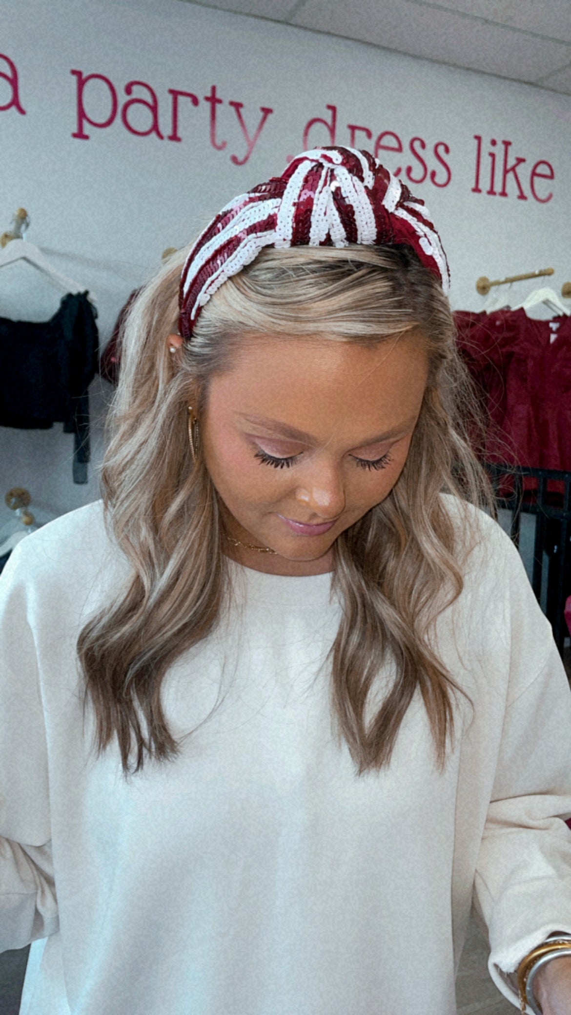 Striped Sequin Headband