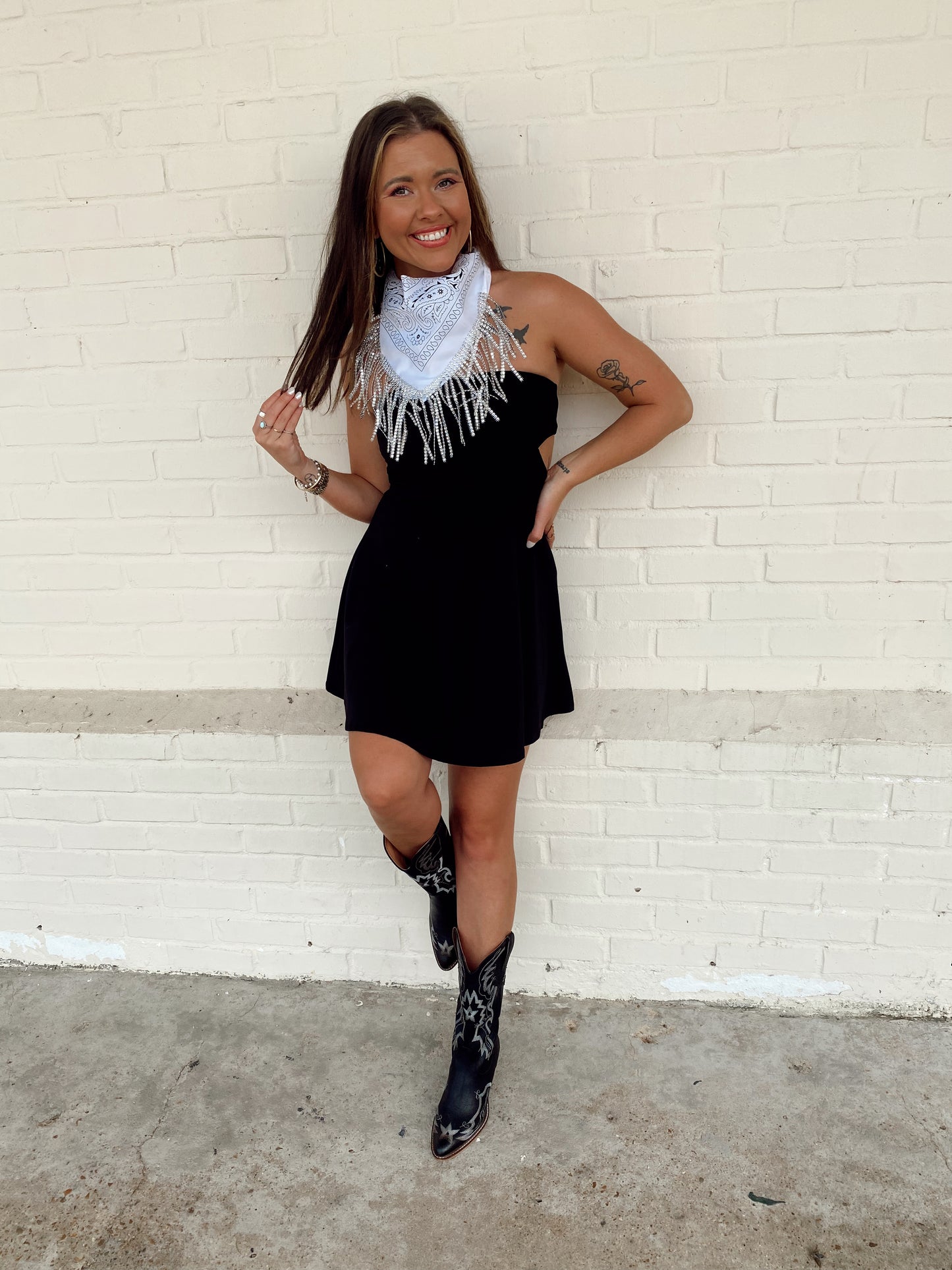 End Game Black Strapless Dress
