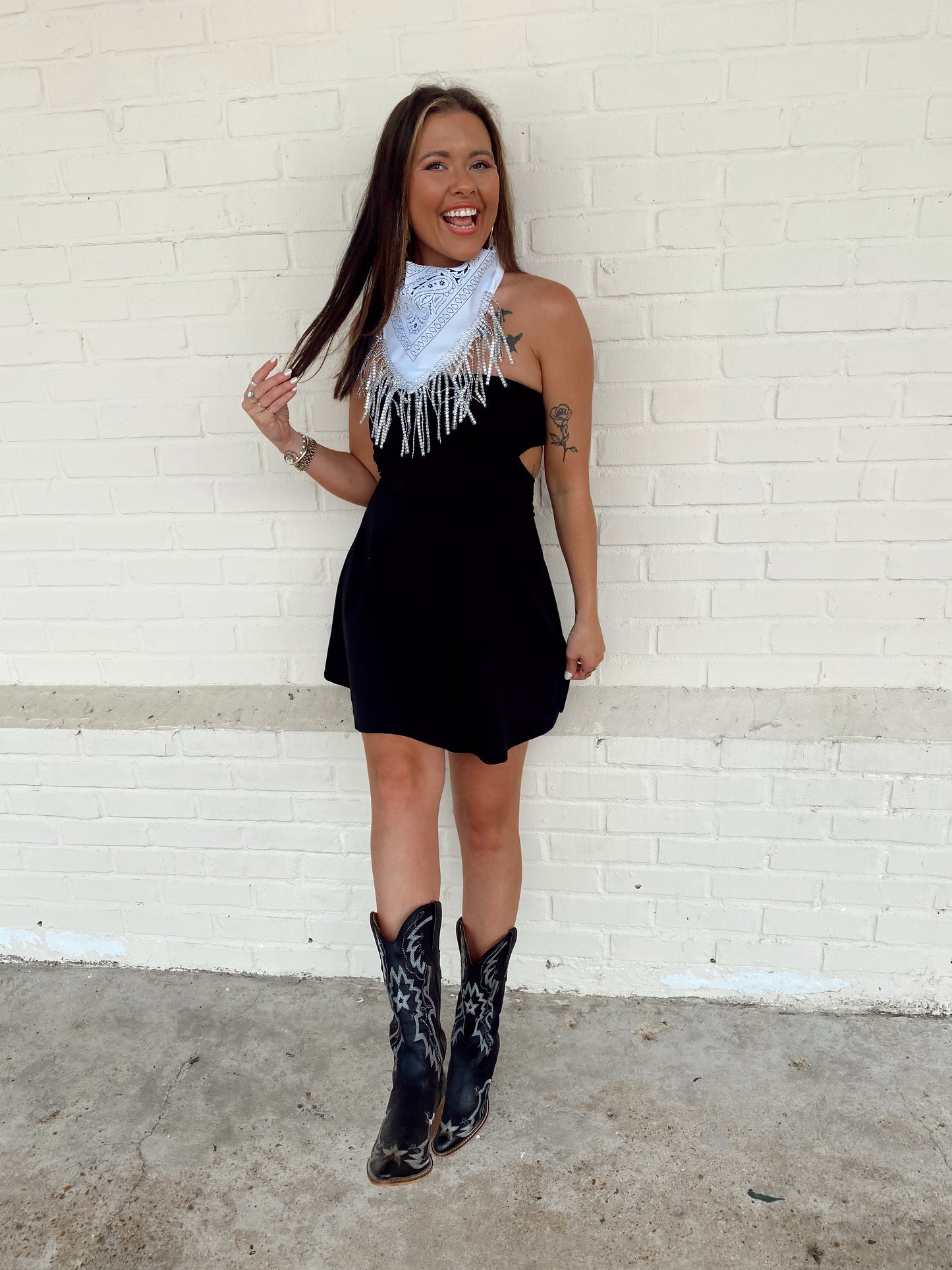 End Game Black Strapless Dress