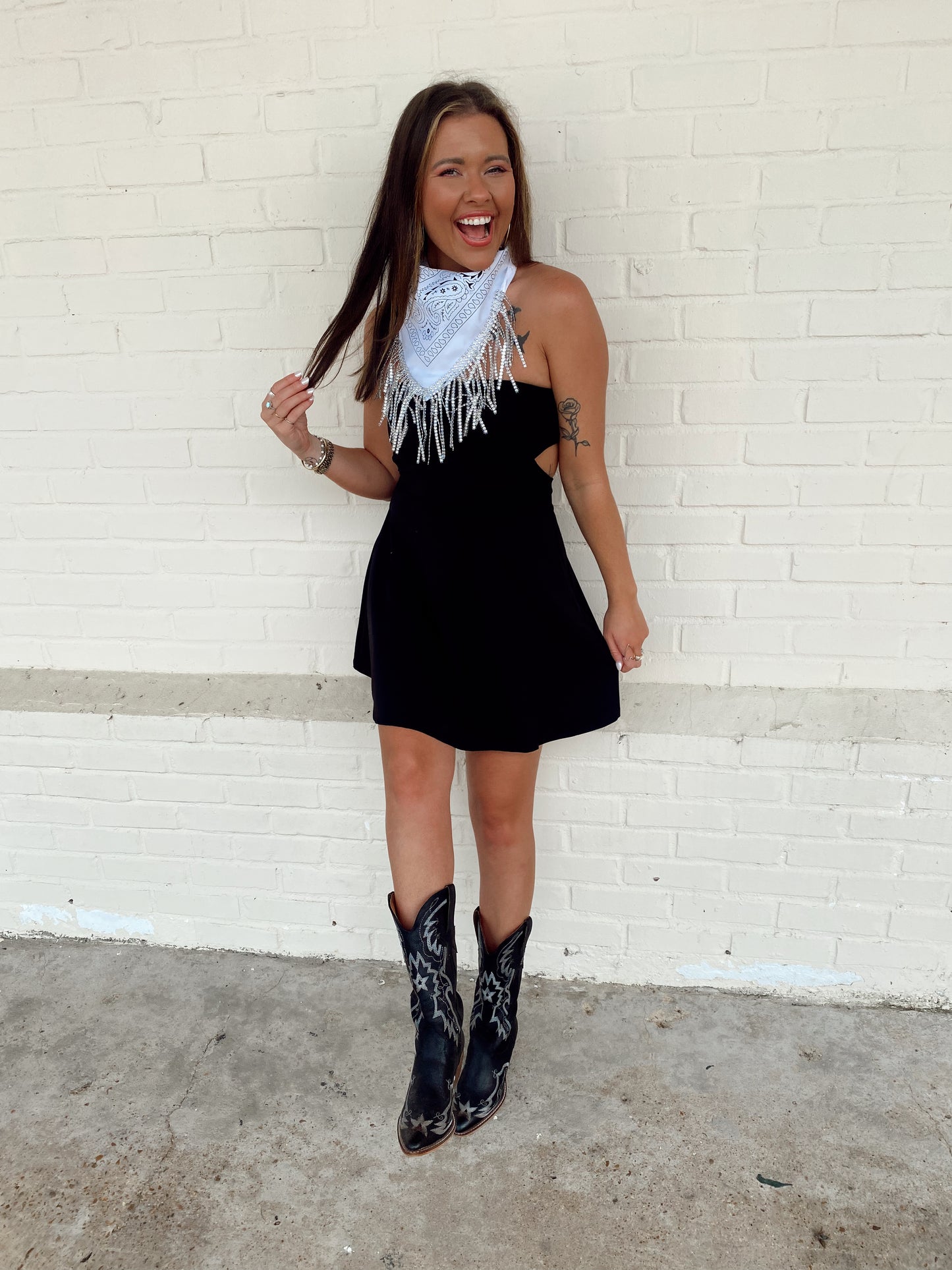 End Game Black Strapless Dress