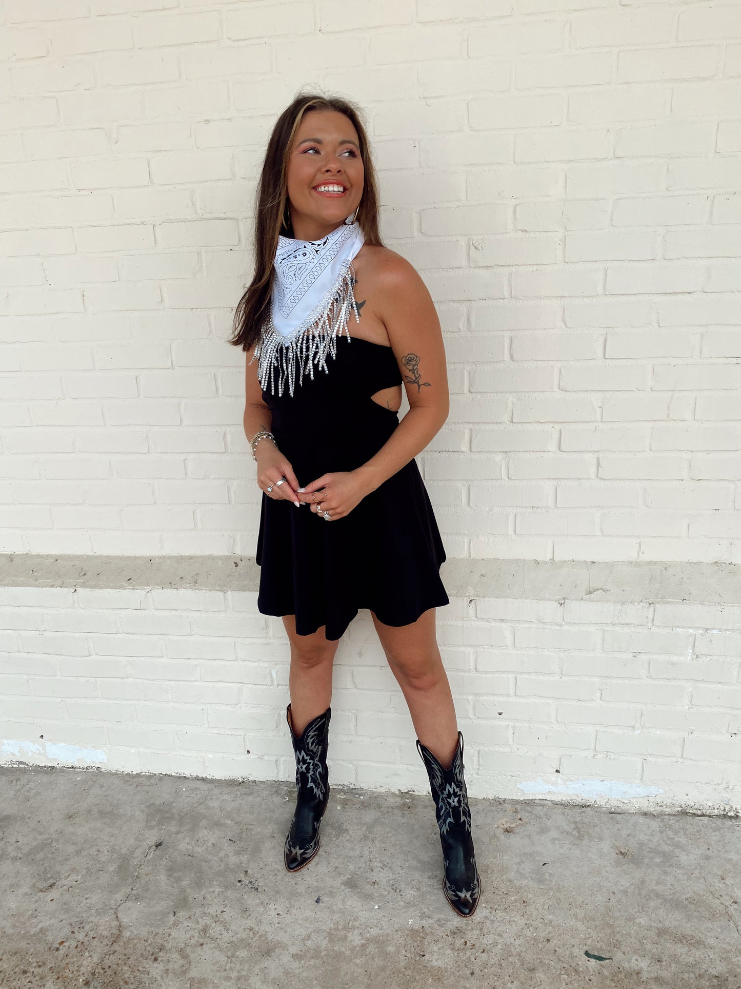 End Game Black Strapless Dress