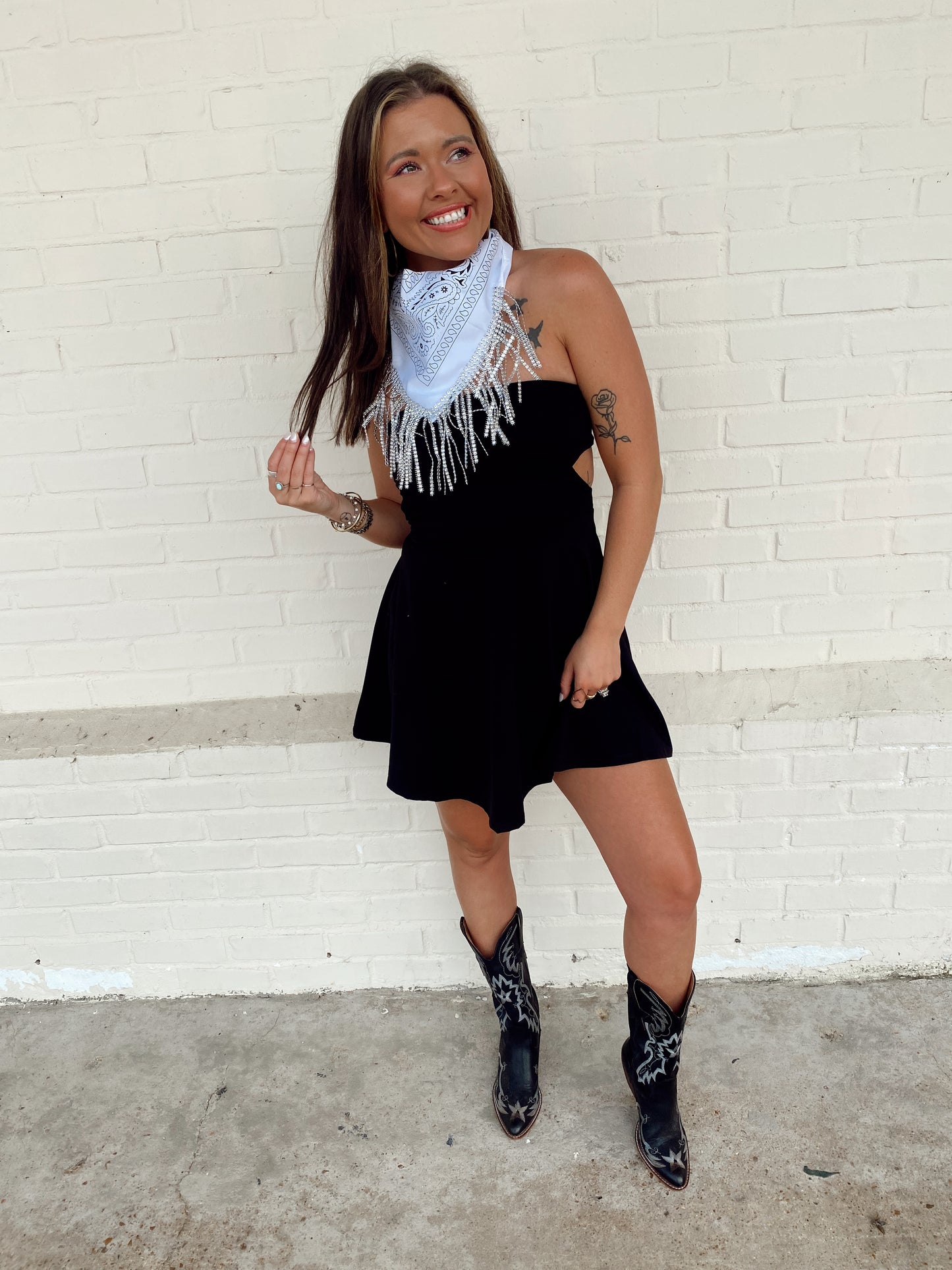 End Game Black Strapless Dress