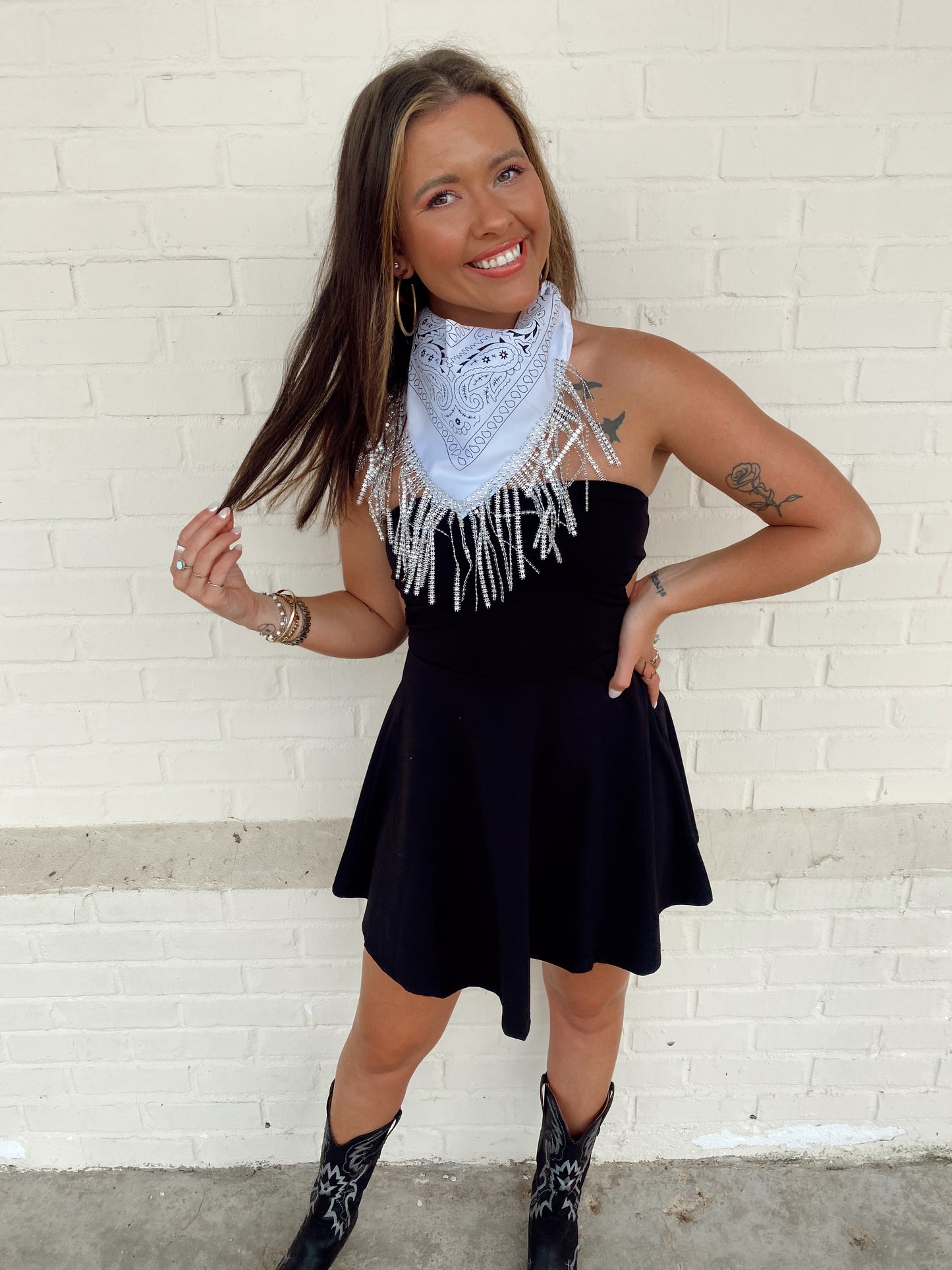End Game Black Strapless Dress