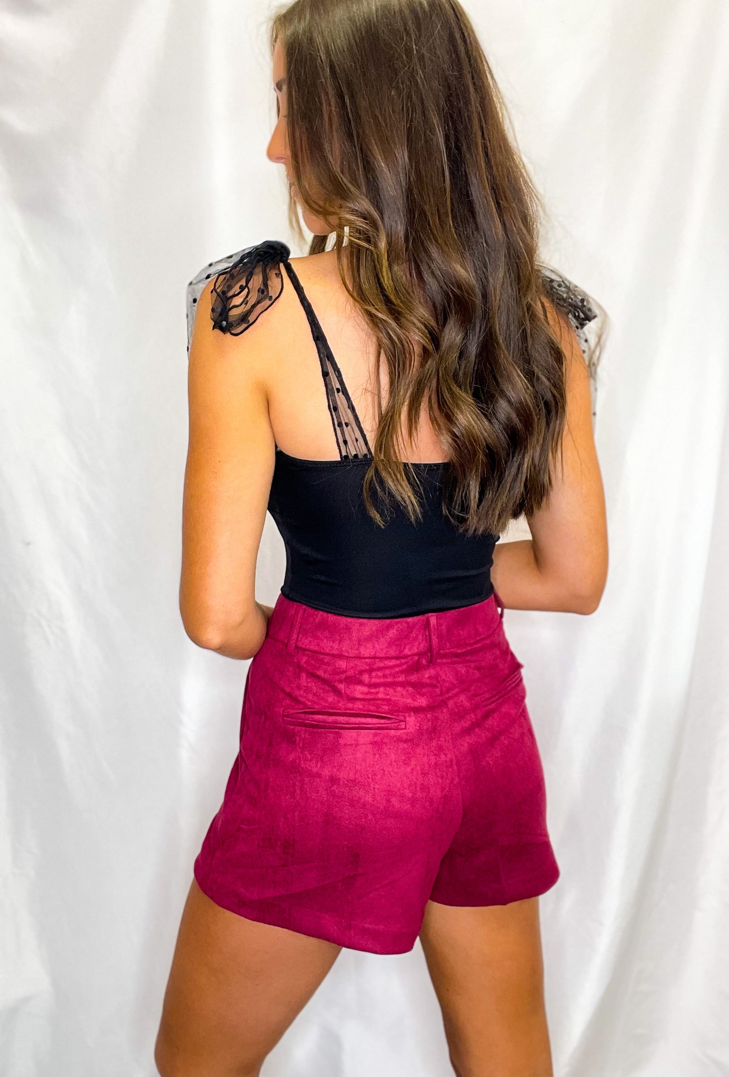 Sucker for Suede Maroon Skort
