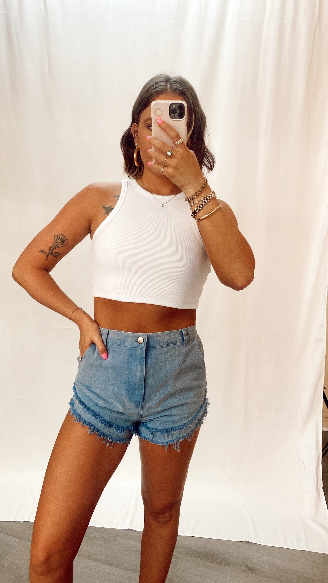 Simply Cute Whited Ribbed Tank