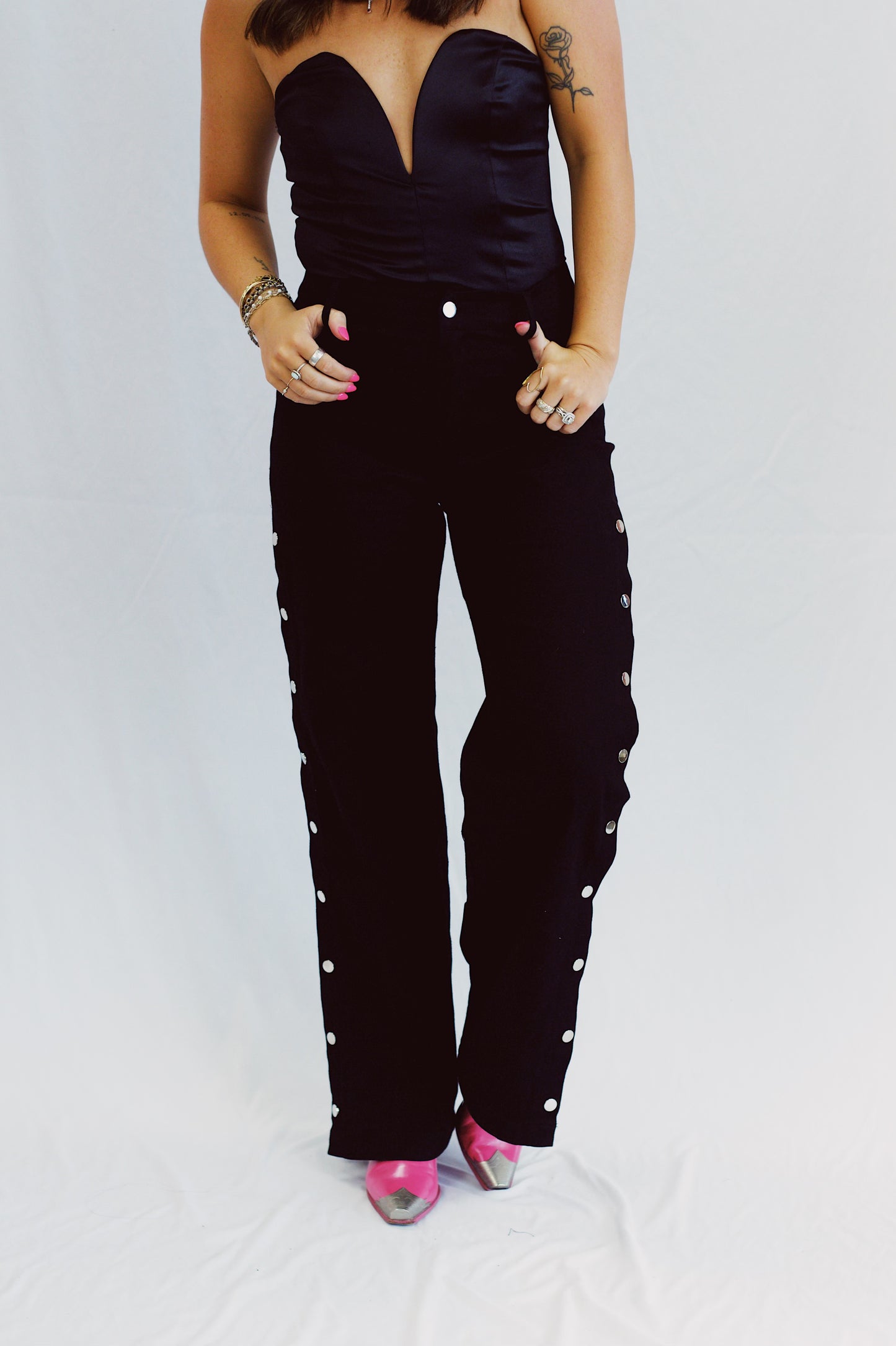 Movin' On Black Snap Pants