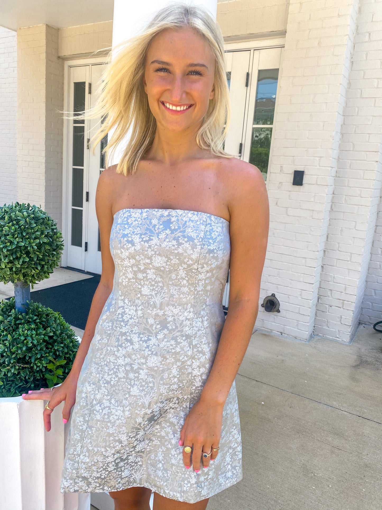 The Legacy Floral Blue Dress