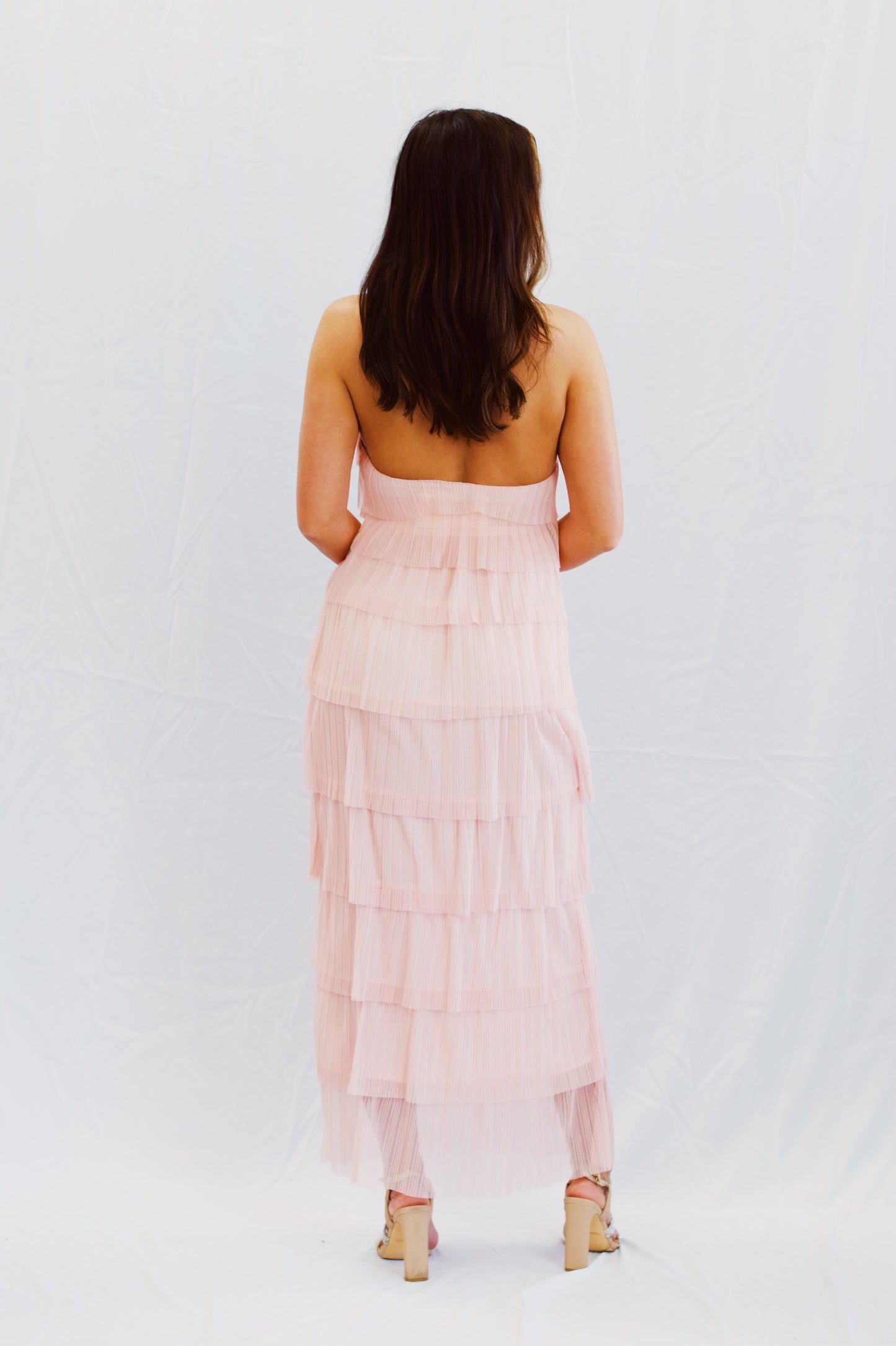 You Make Me Blush Ruffle Maxi Dress