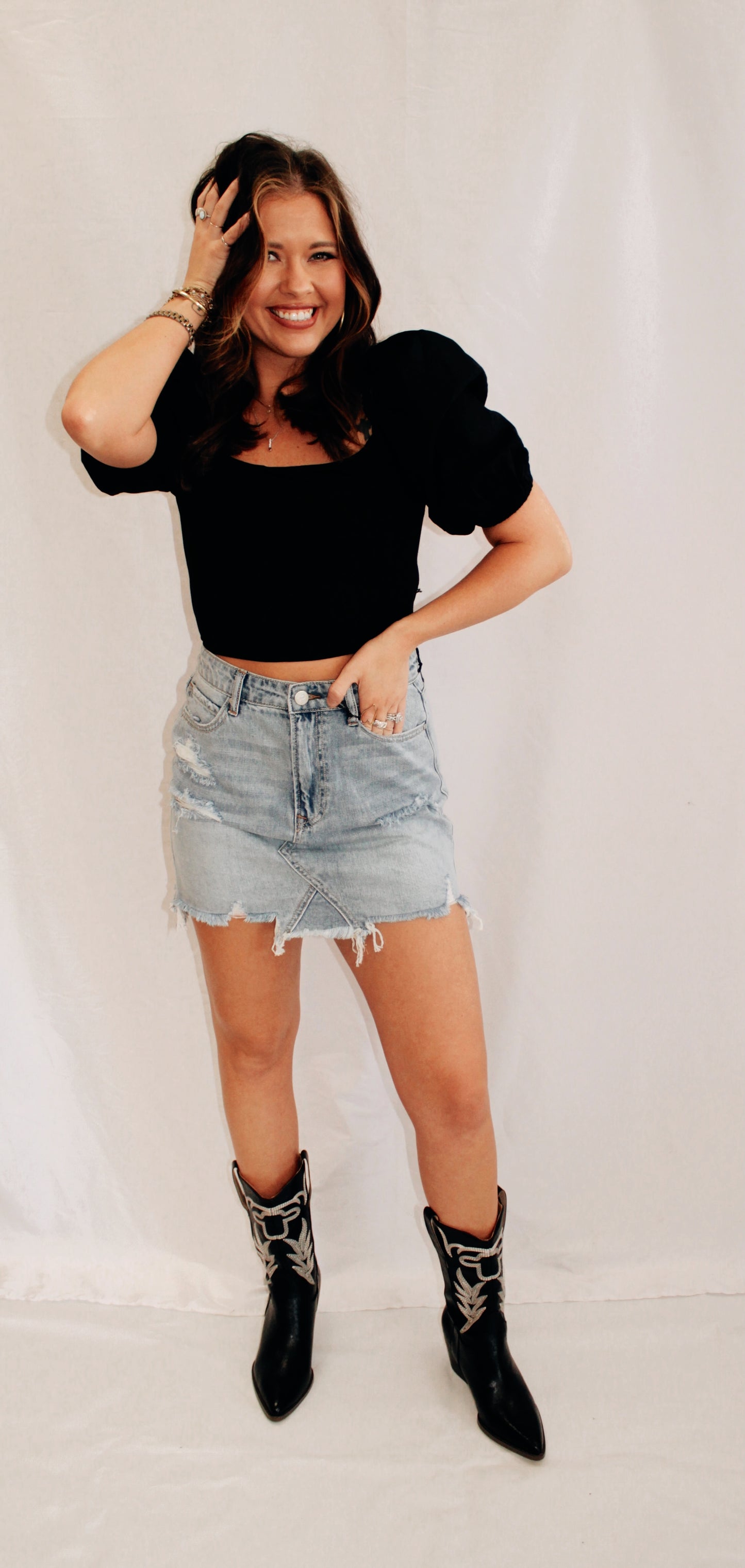 Best Behavior Black Crop Top