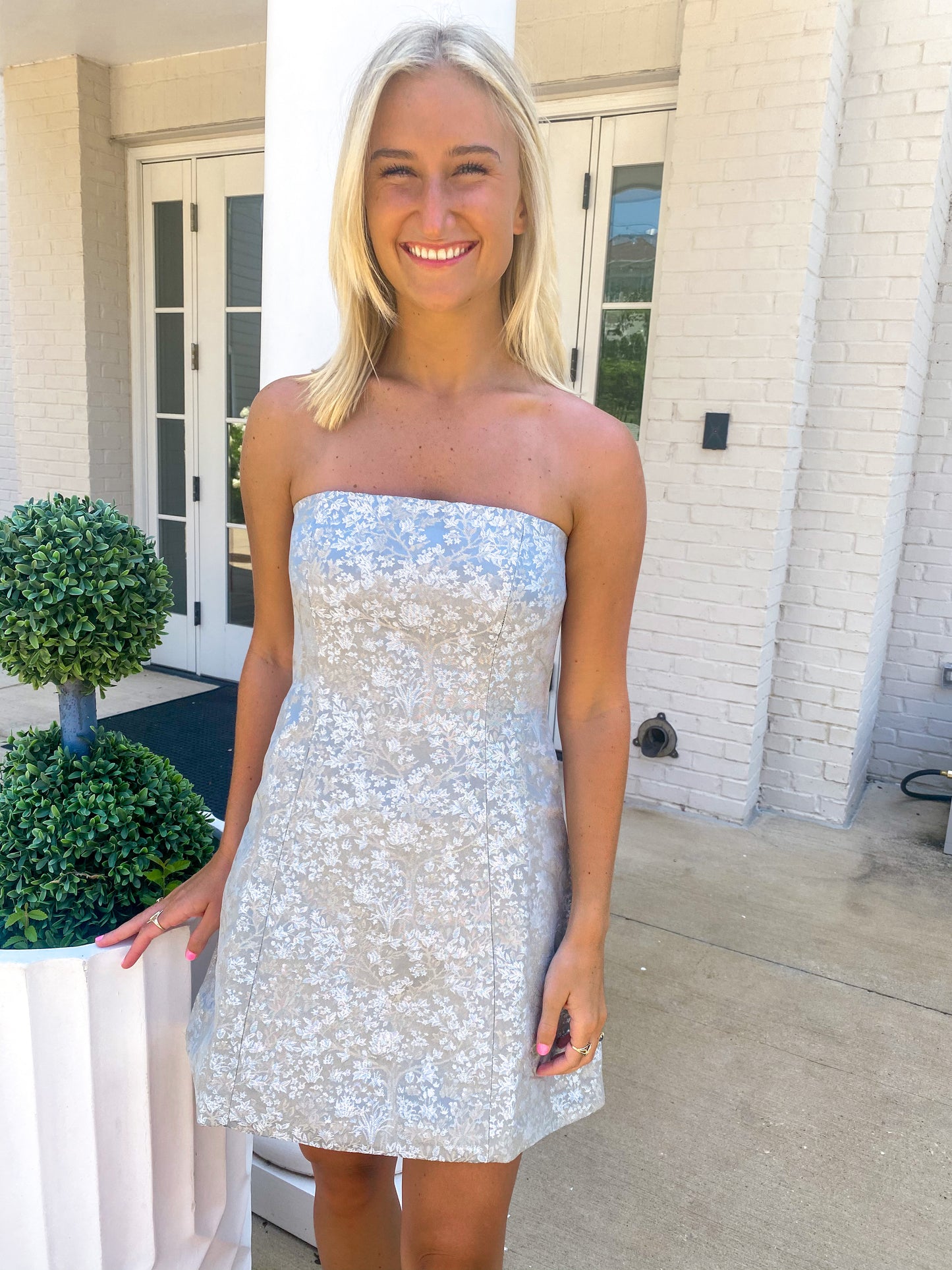 The Legacy Floral Blue Dress