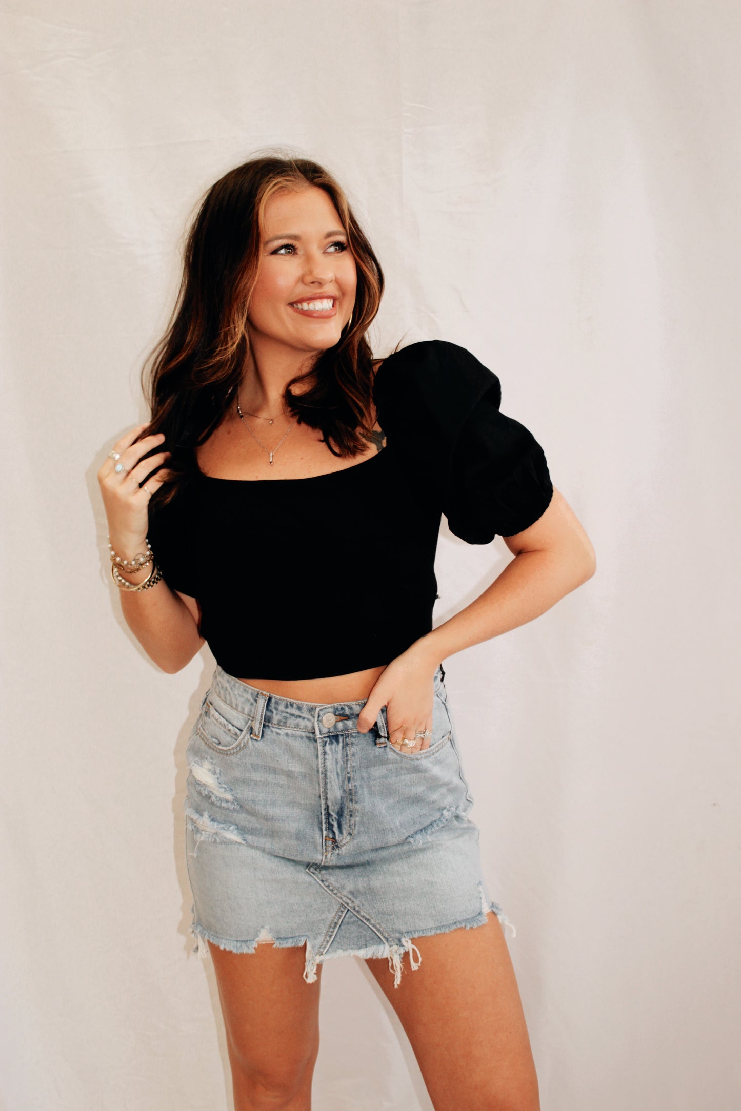 Best Behavior Black Crop Top
