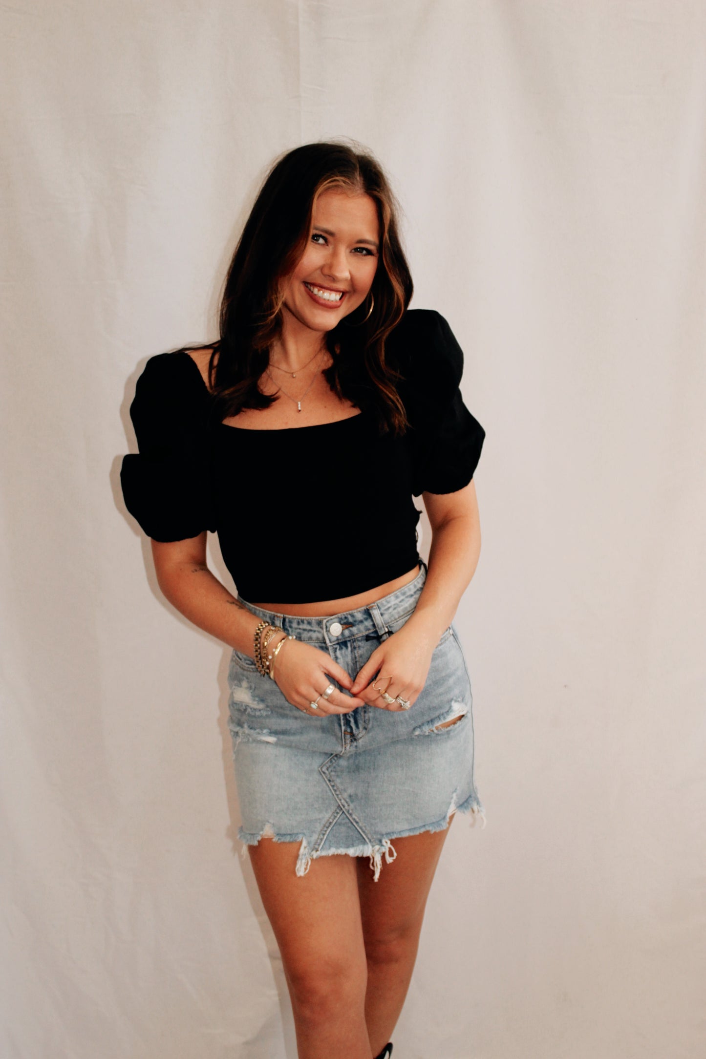 Best Behavior Black Crop Top