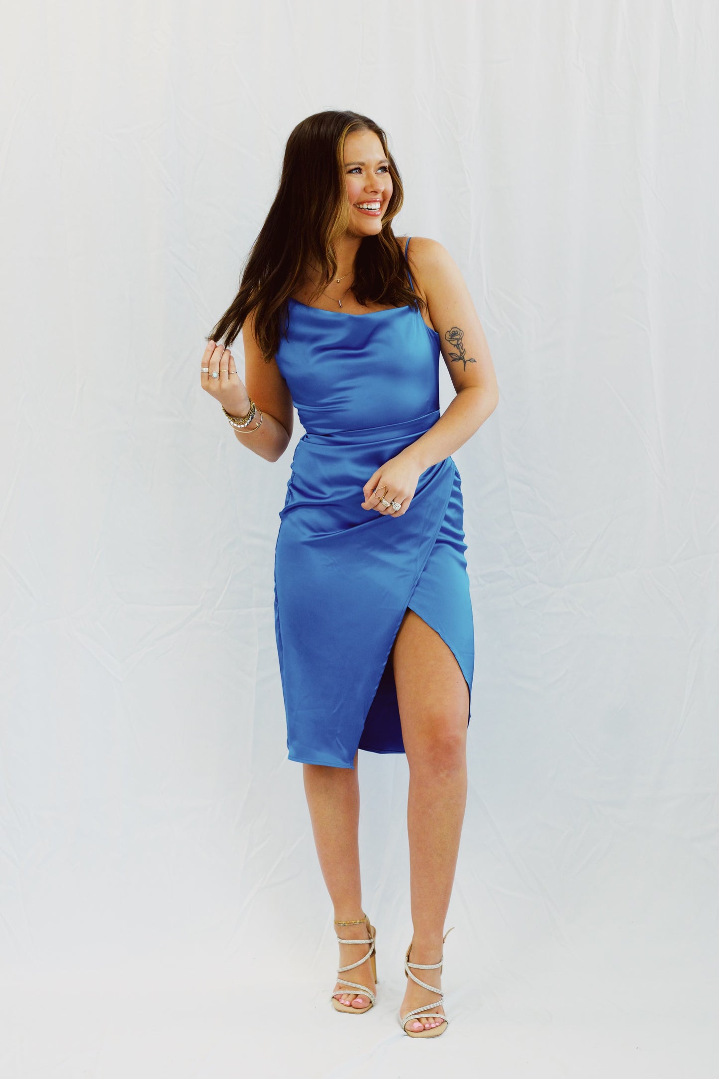 Forever And Ever Blue Midi Dress