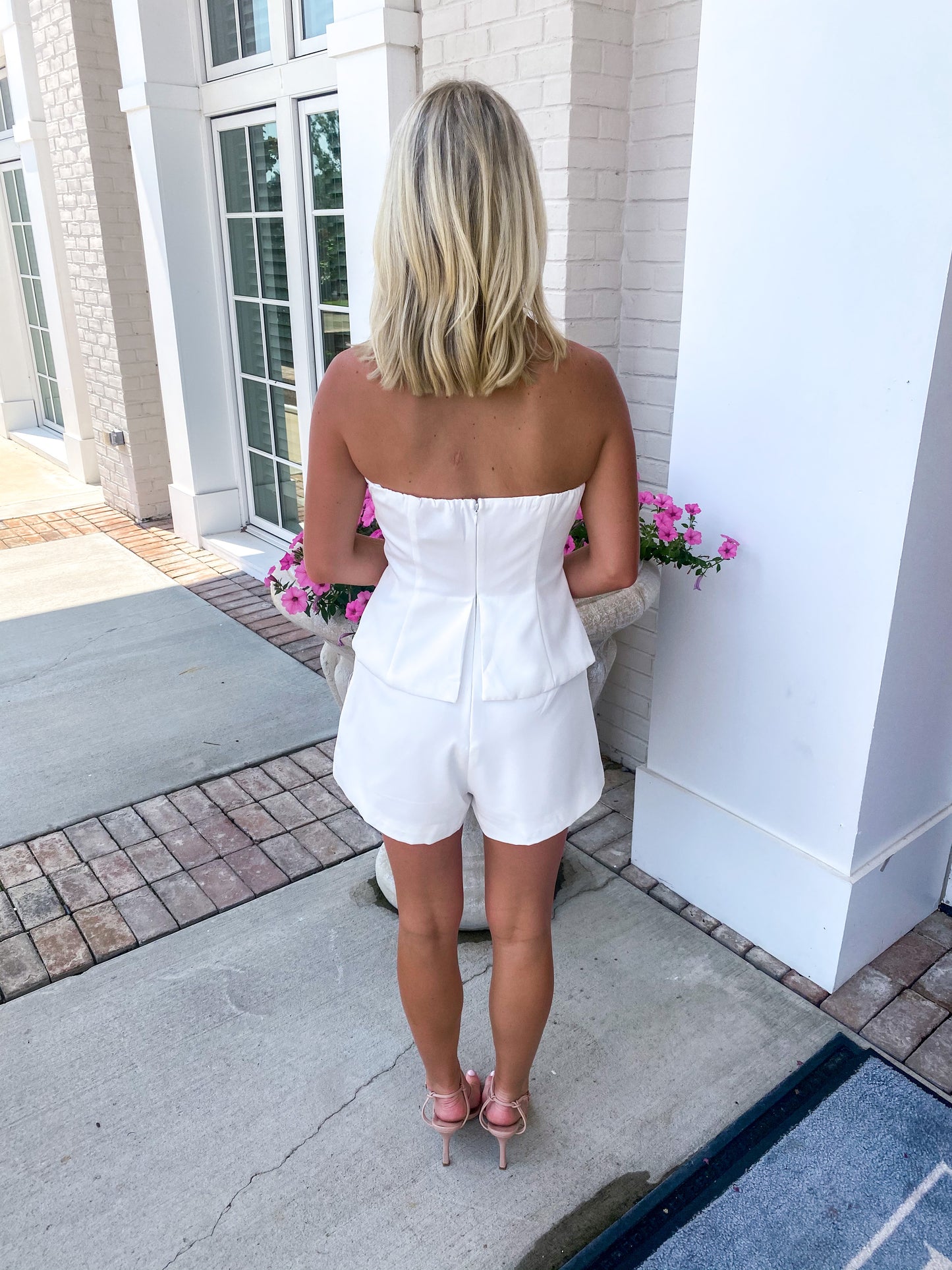 Boss Babe White Blazer Romper