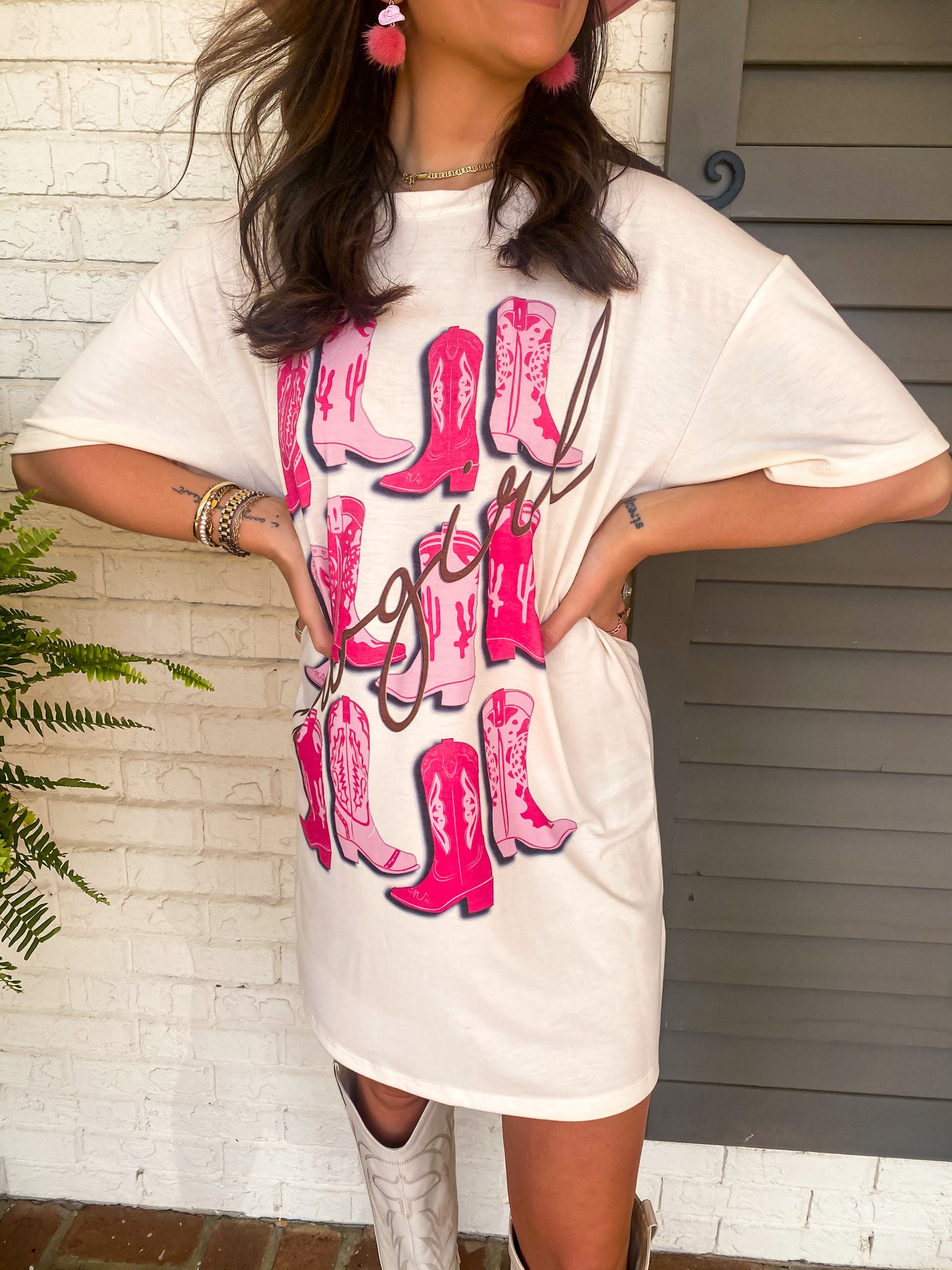 Rodeo Time Boot T-Shirt Dress