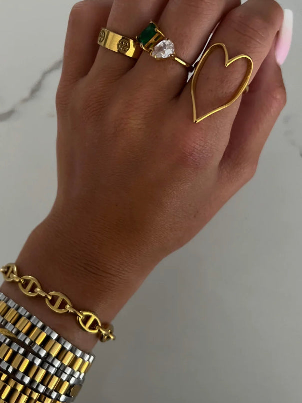 Gold Heart Ring
