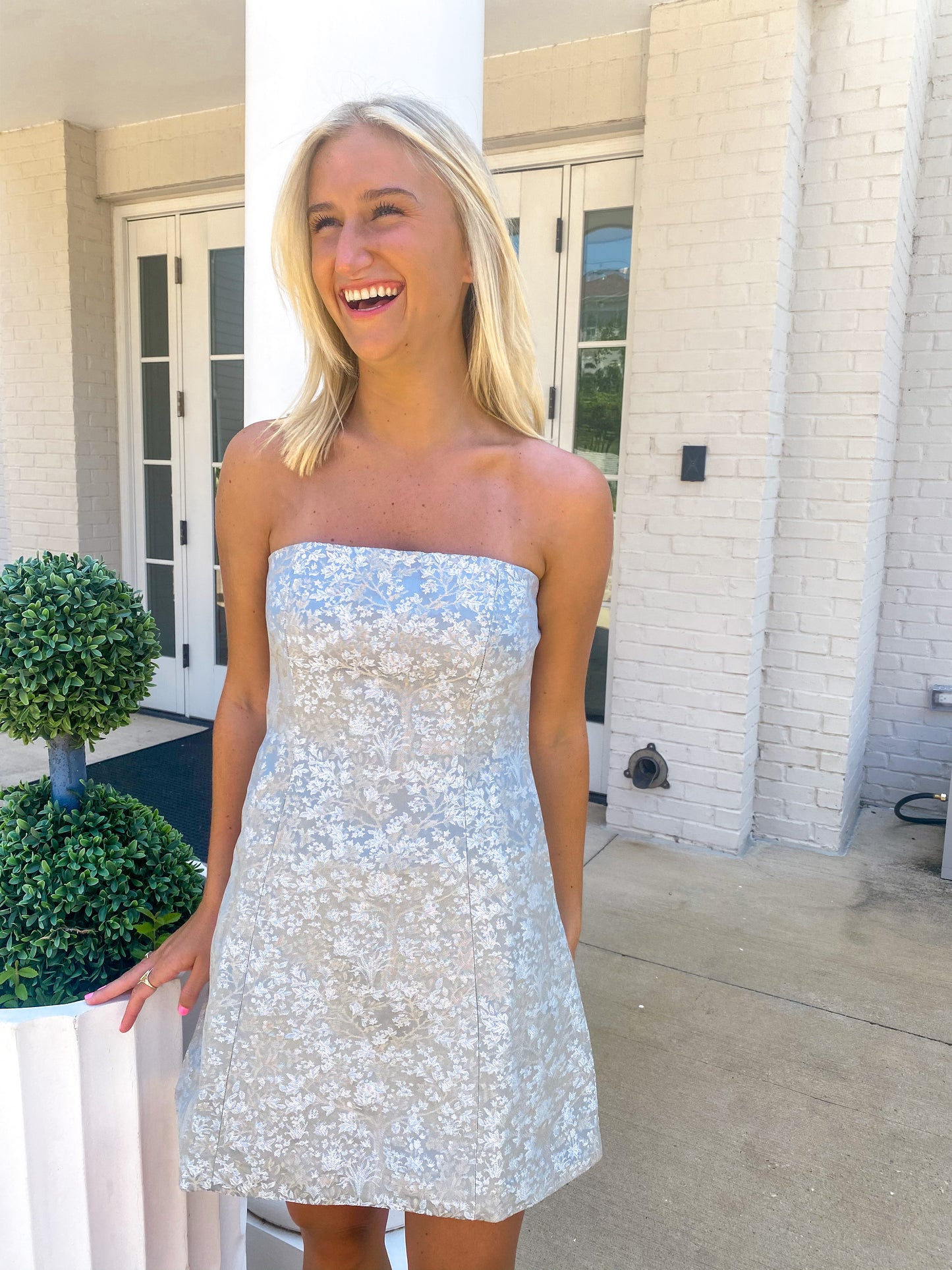 The Legacy Floral Blue Dress