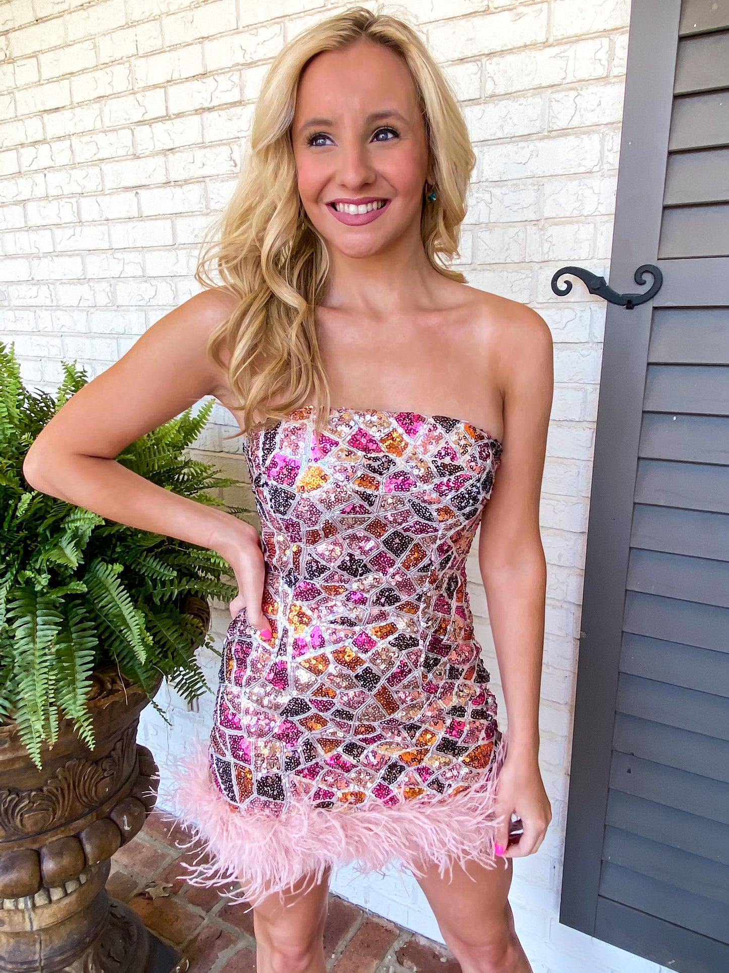 You're So Gorgeous Strapless Sequin Dress