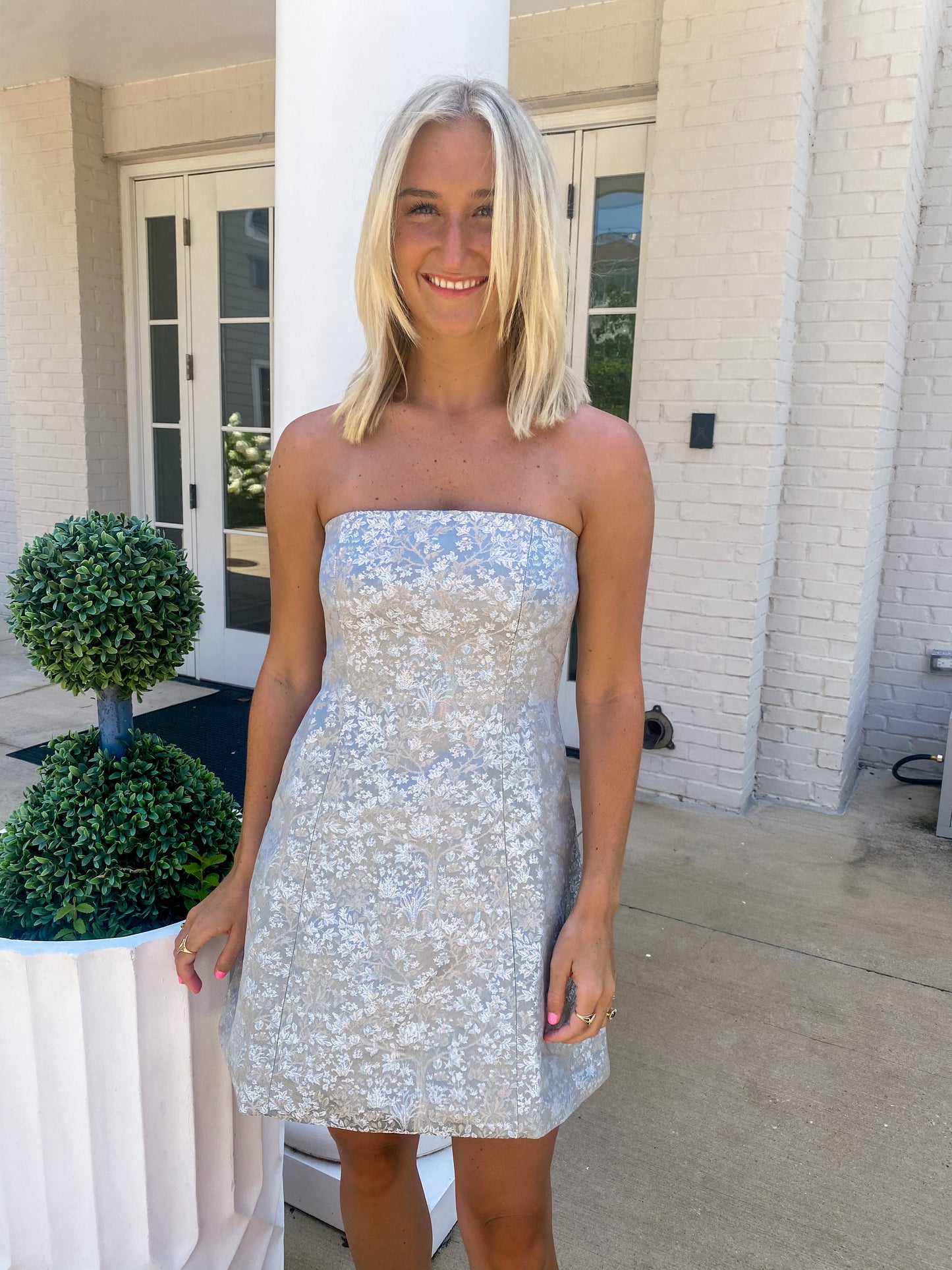 The Legacy Floral Blue Dress