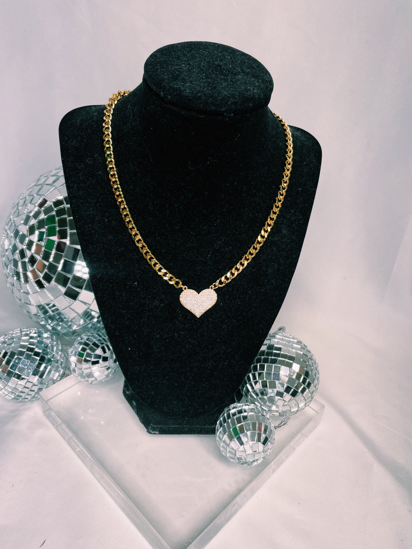 June Diamond Heart Necklace