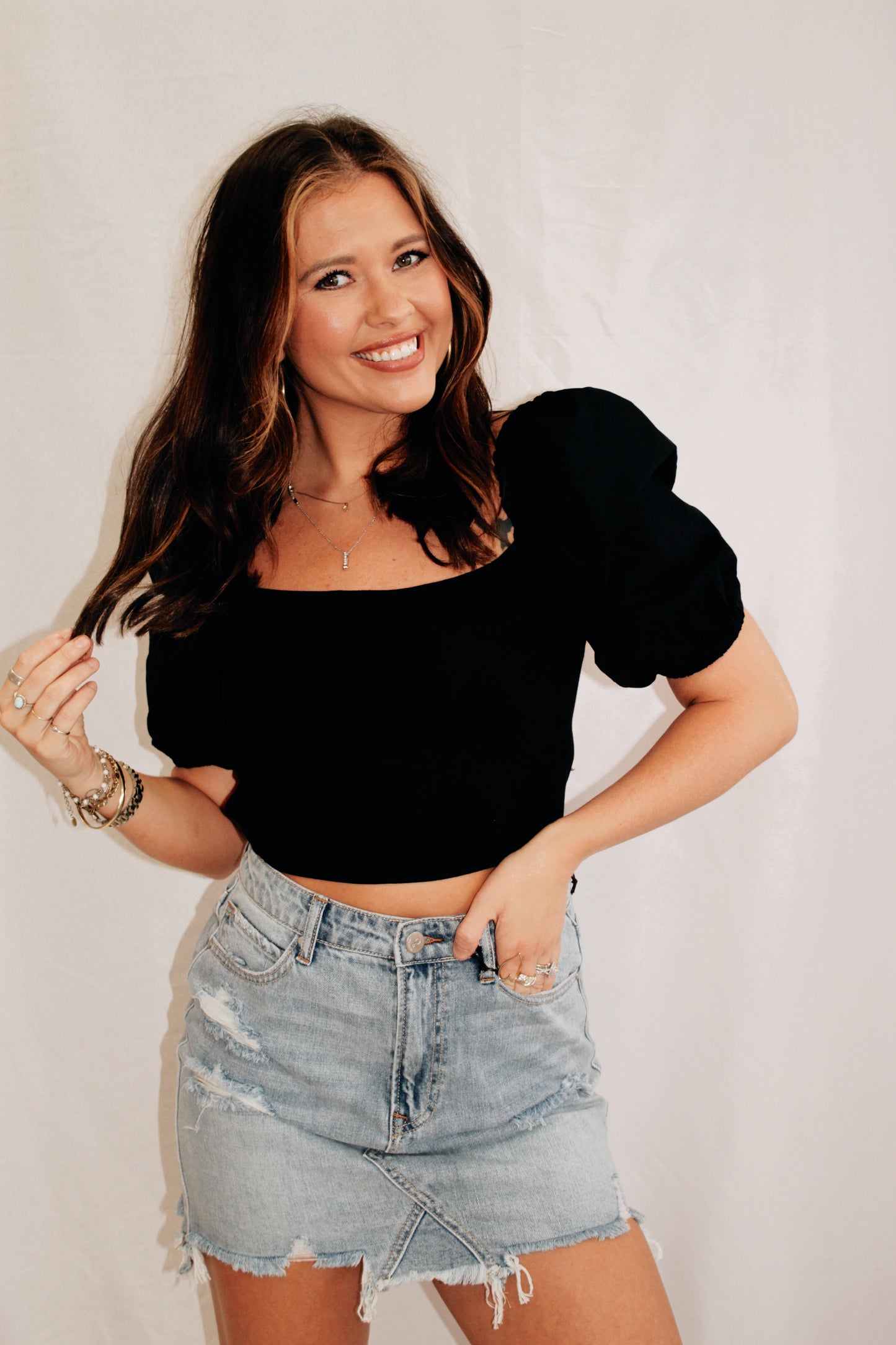Best Behavior Black Crop Top