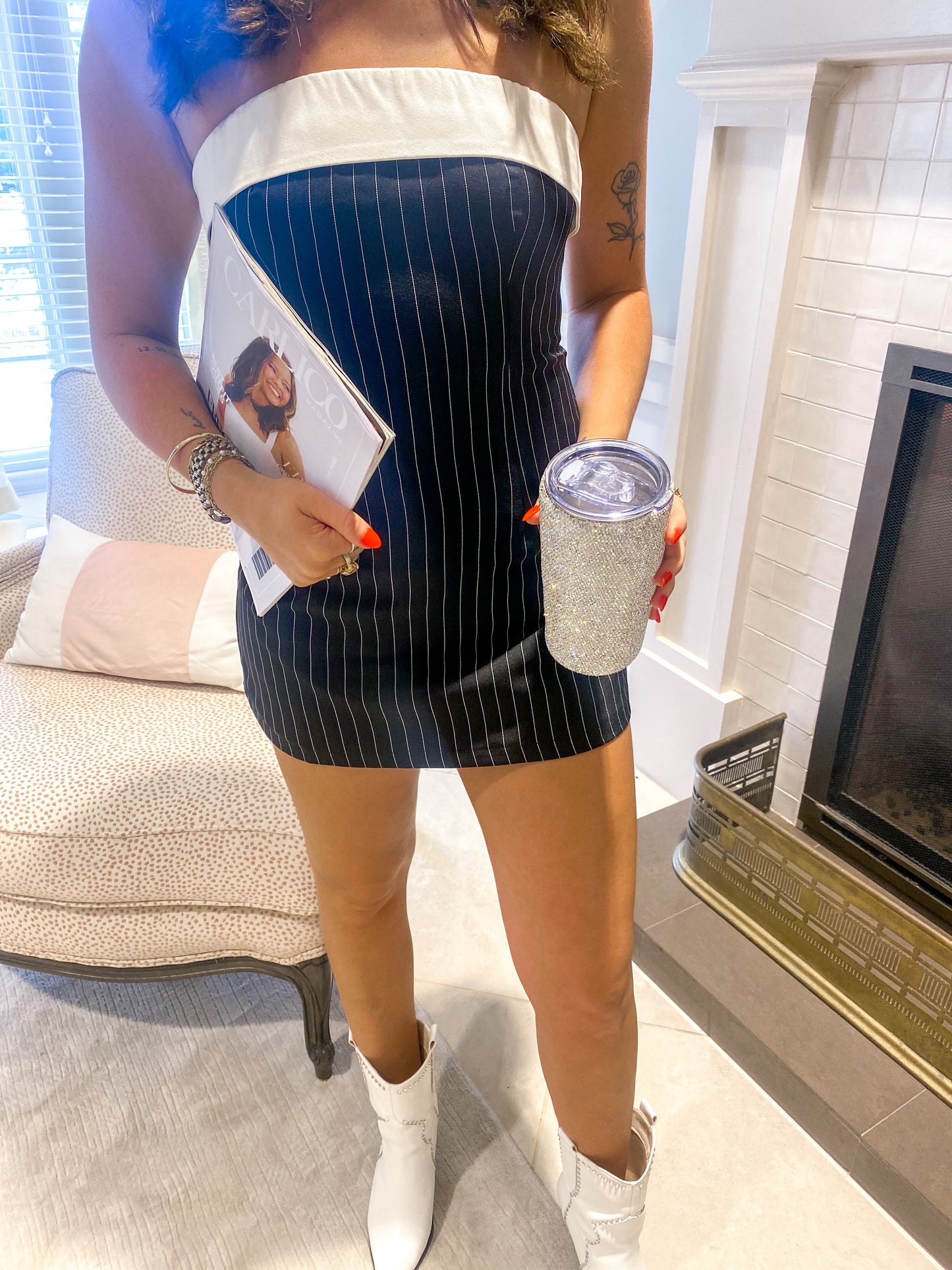 Blair Pinstripe Romper