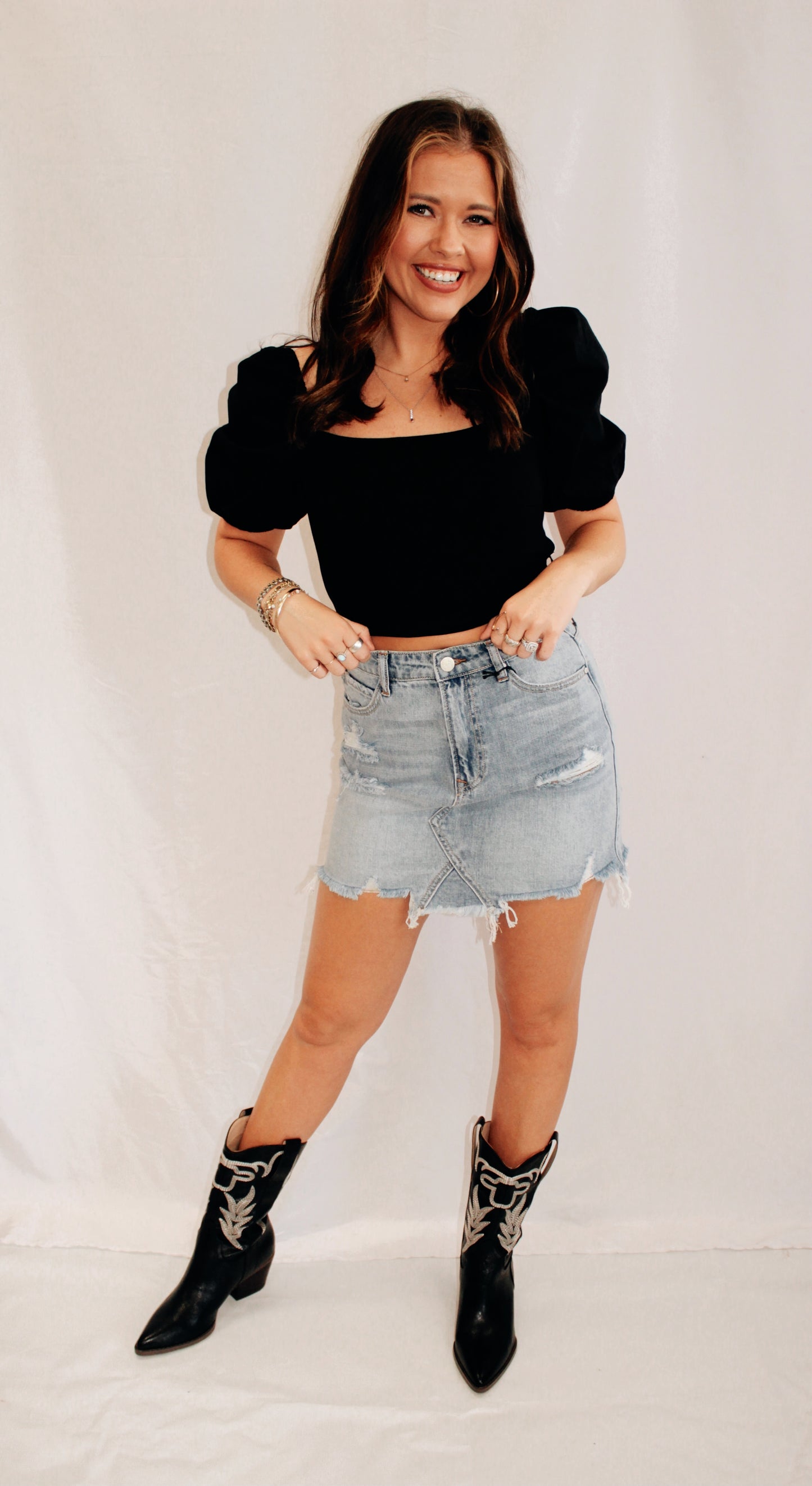 Best Behavior Black Crop Top