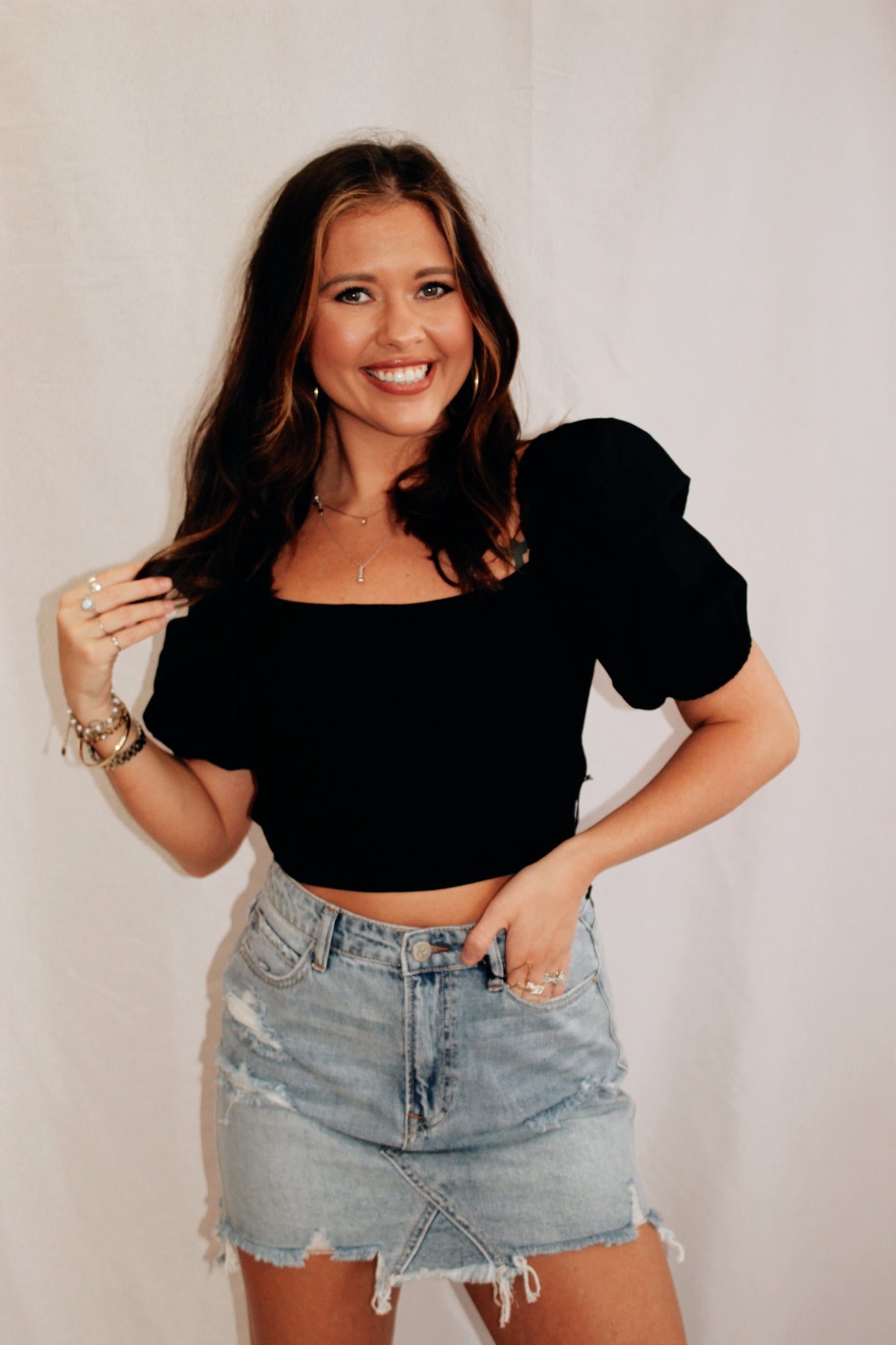 Best Behavior Black Crop Top