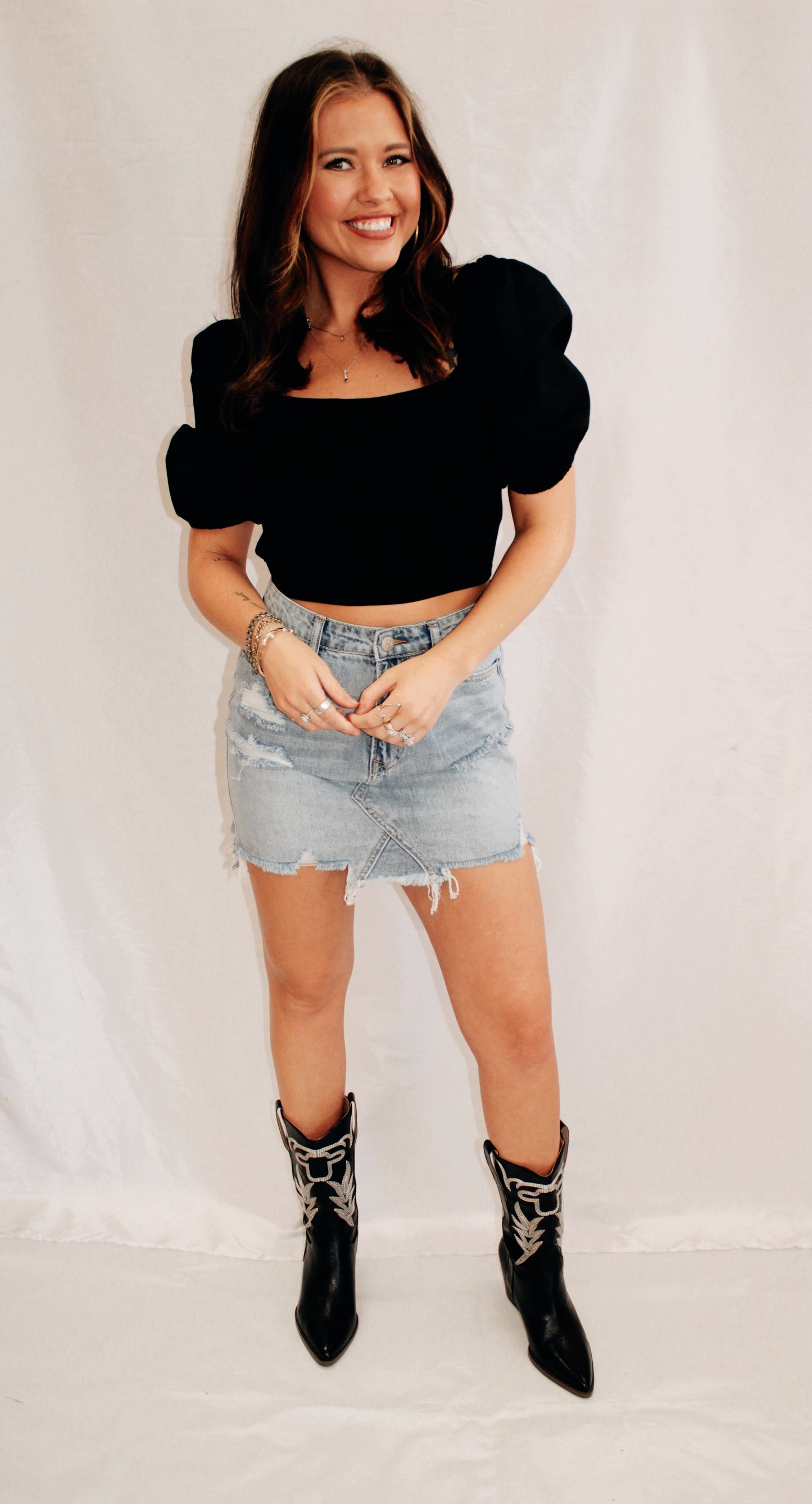 Best Behavior Black Crop Top
