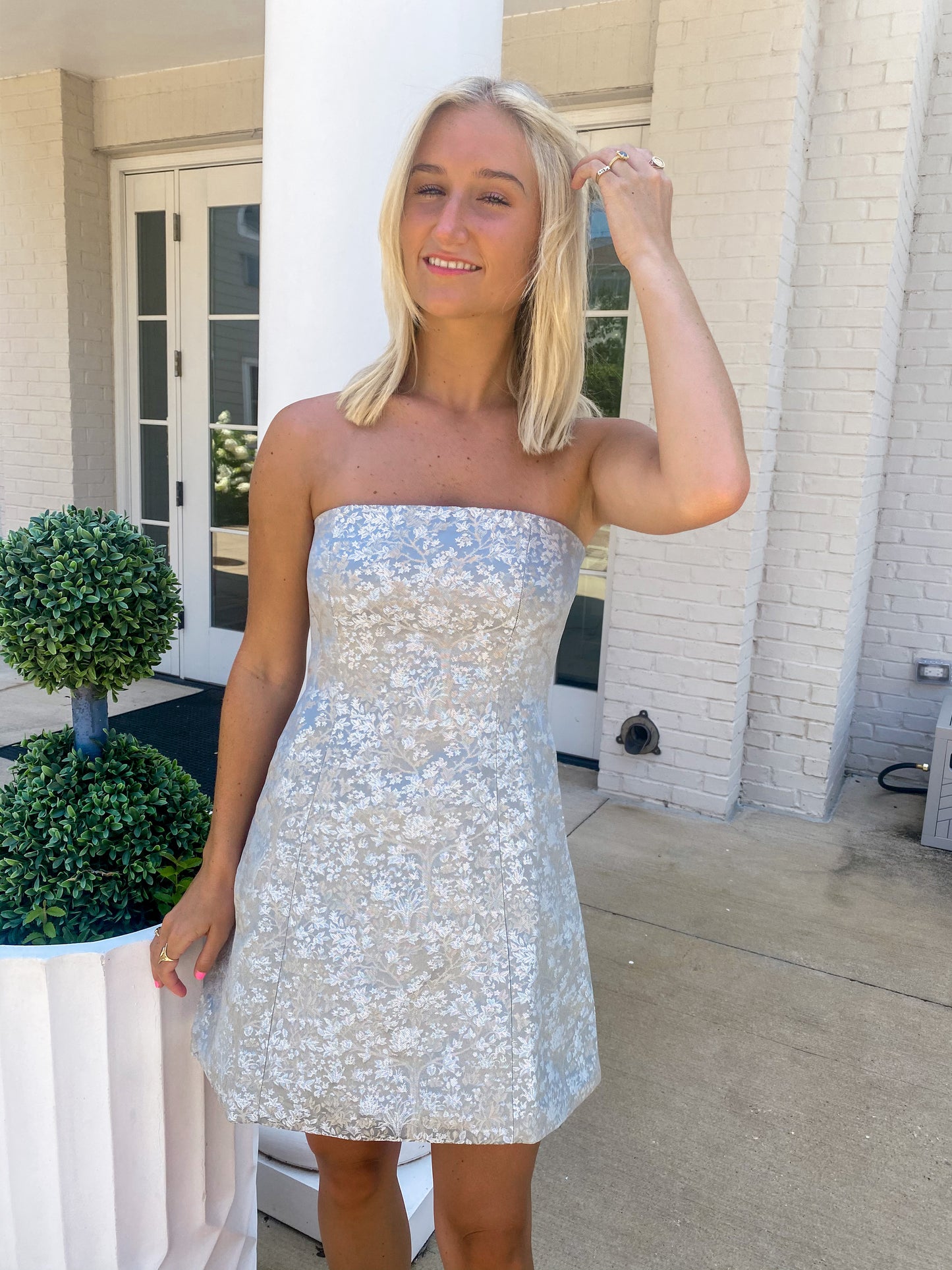 The Legacy Floral Blue Dress