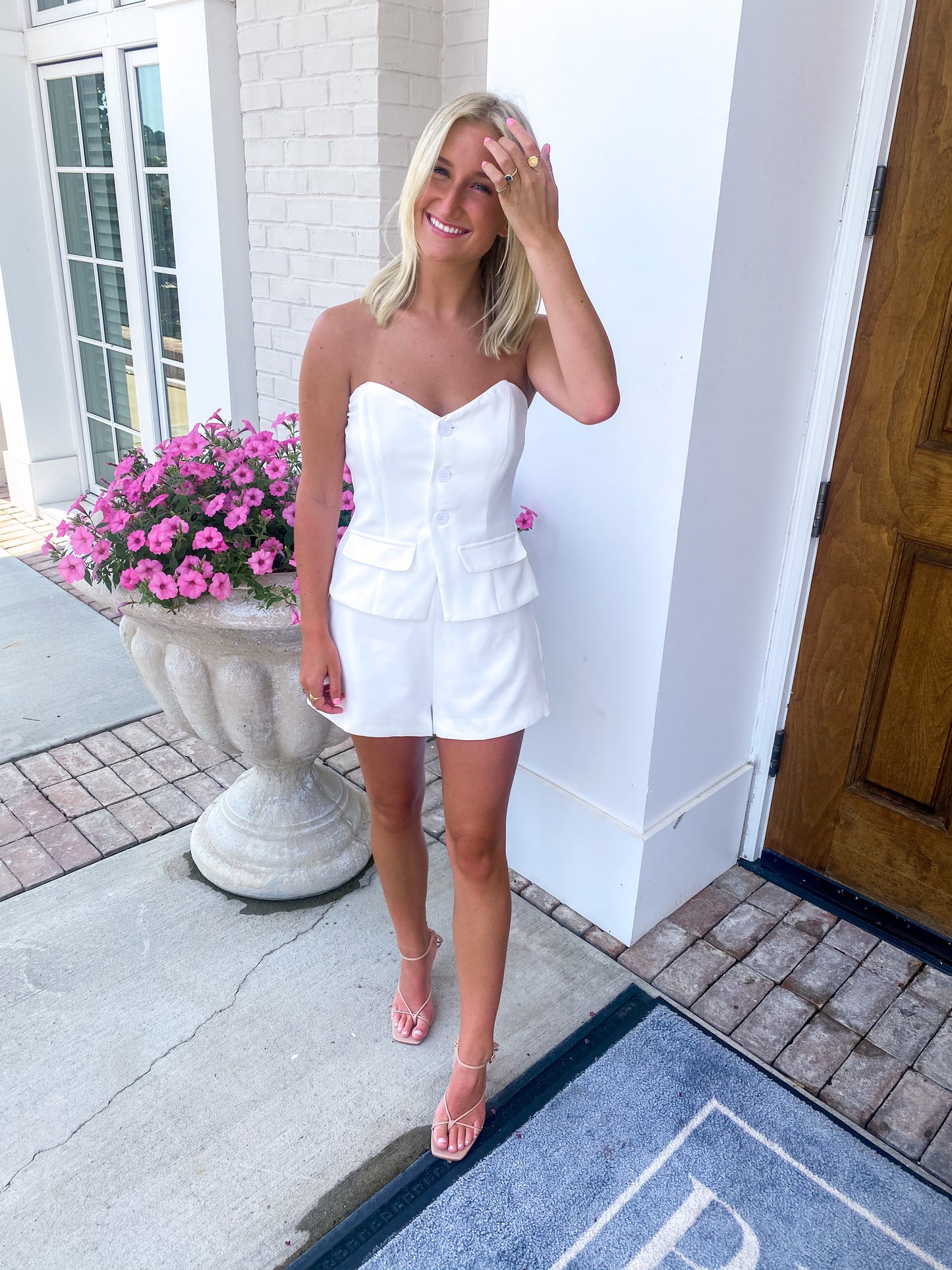 Boss Babe White Blazer Romper