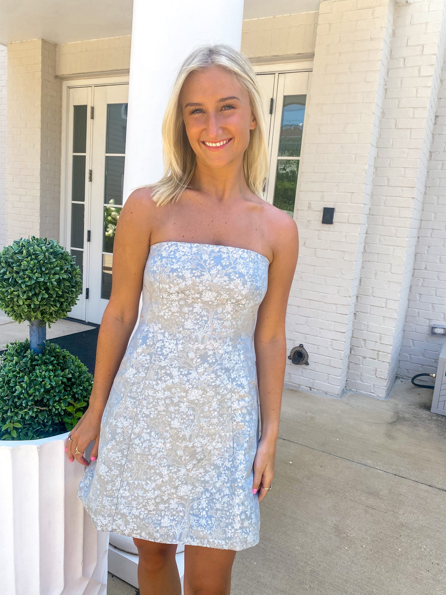 The Legacy Floral Blue Dress