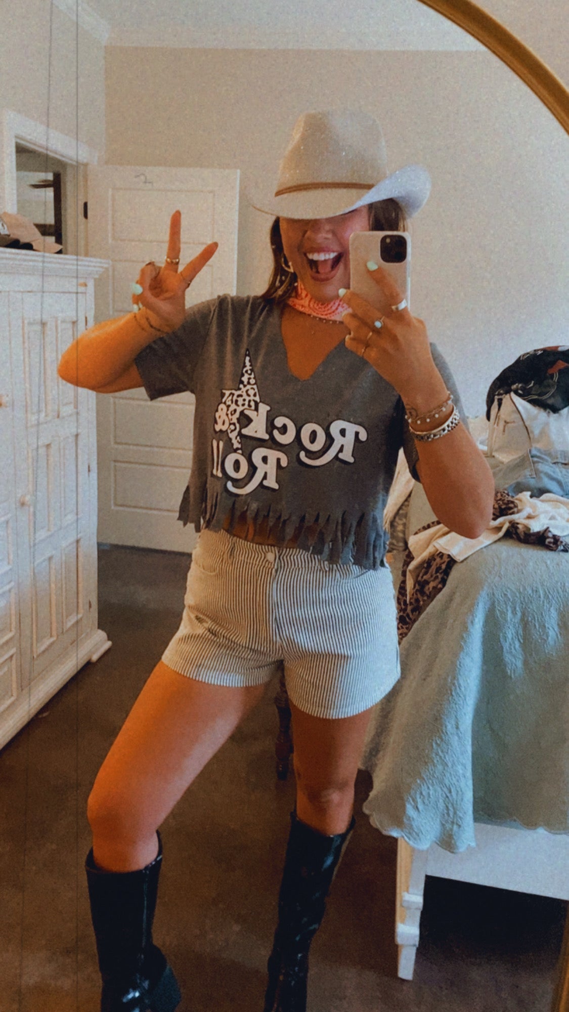 Rock & Roll Cropped Tee