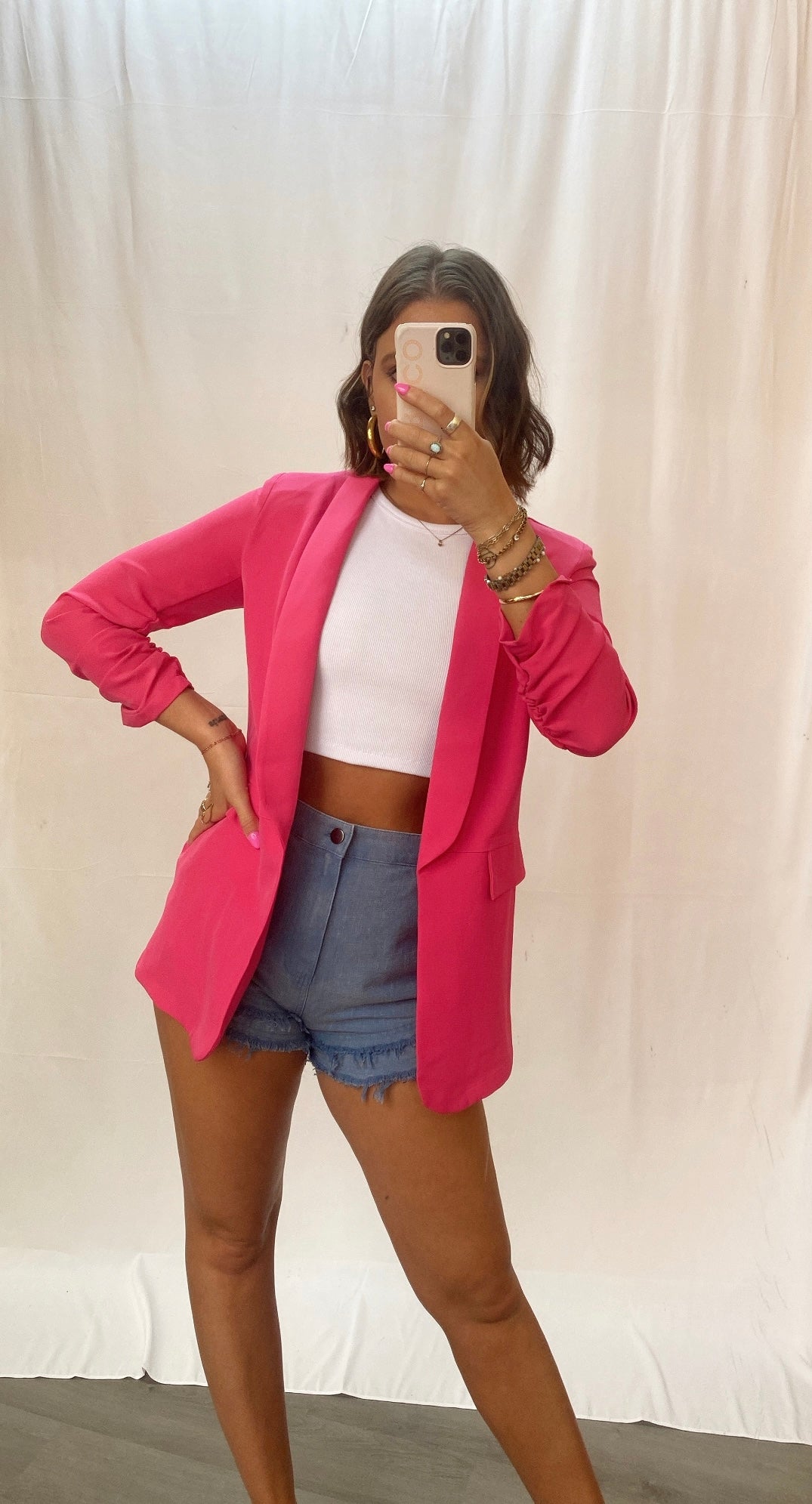 Perfect Mood Hot Pink Blazer