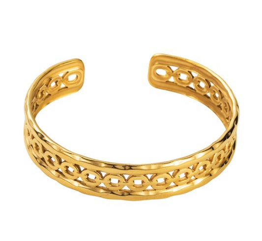 Stainless Steel Gold Cuff Bracelet