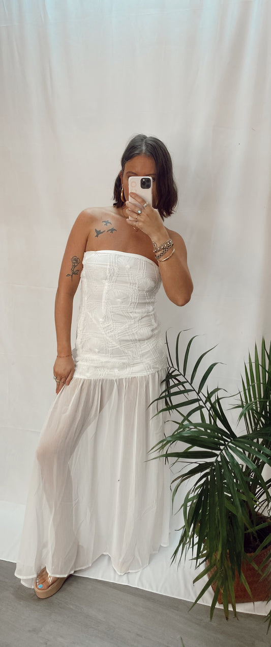 Hopeless Romantic White Maxi Dress