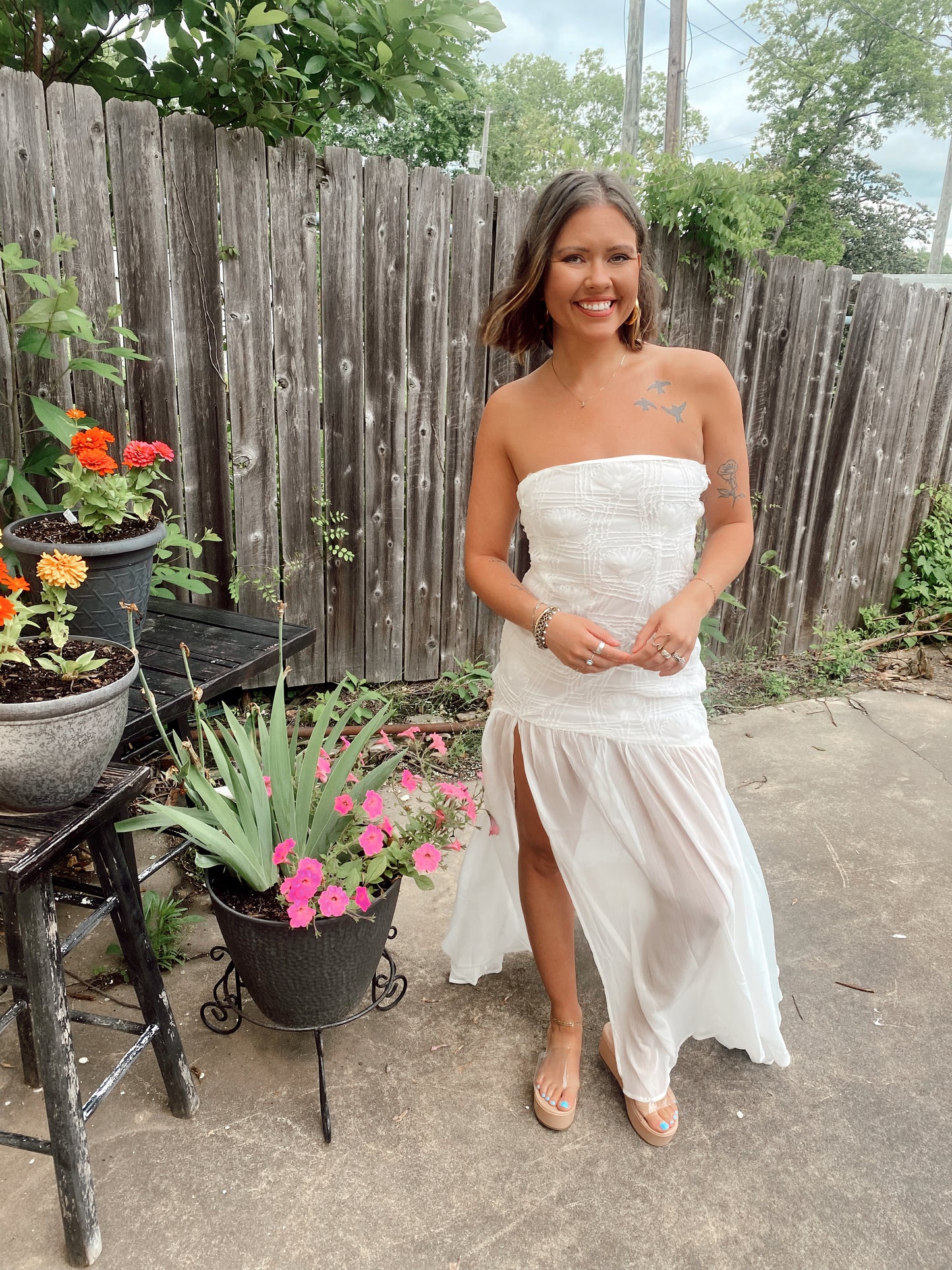 Hopeless Romantic White Maxi Dress