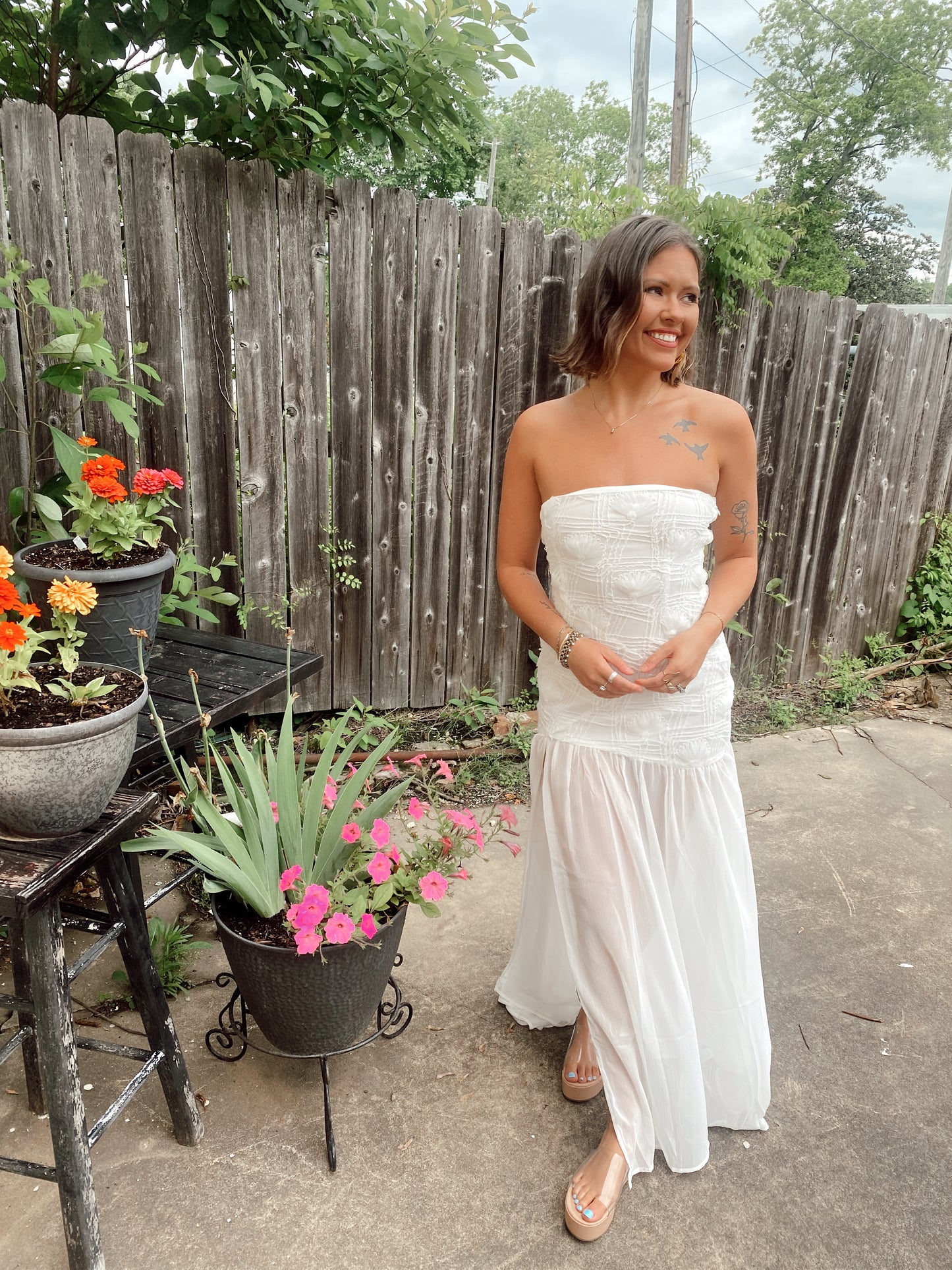 Hopeless Romantic White Maxi Dress