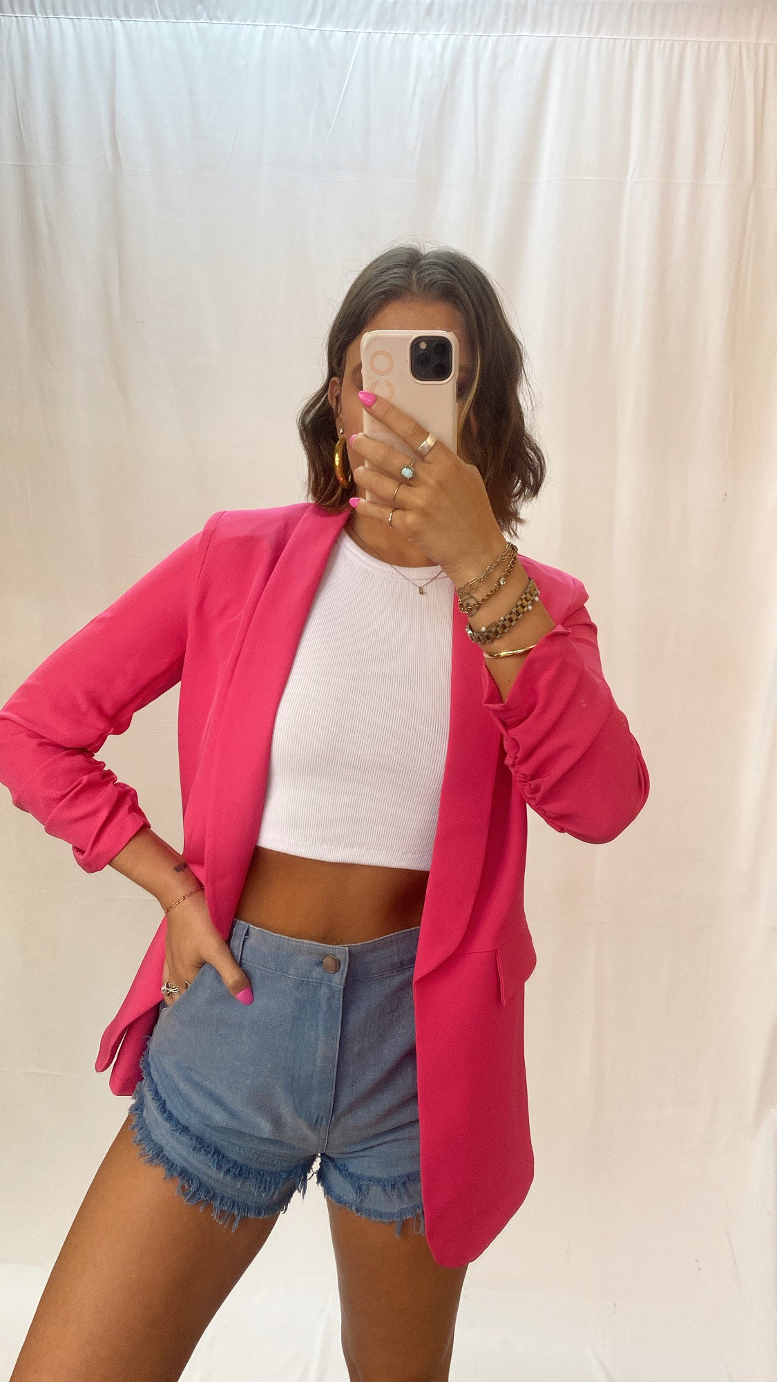 Perfect Mood Hot Pink Blazer