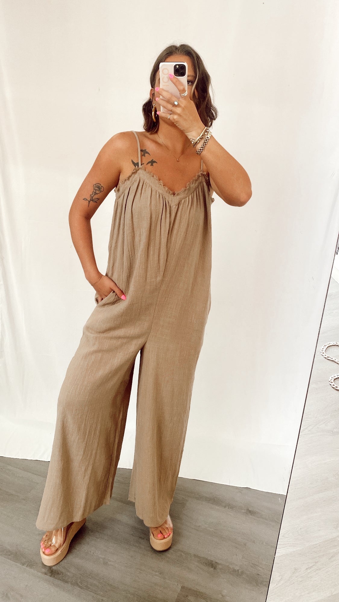 Coffee Date Mocha Jumpsuit