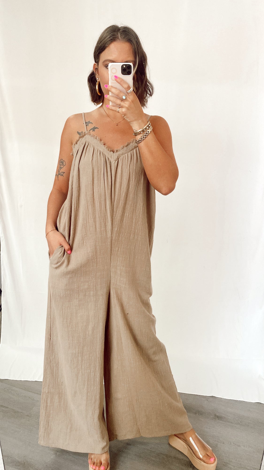 Coffee Date Mocha Jumpsuit