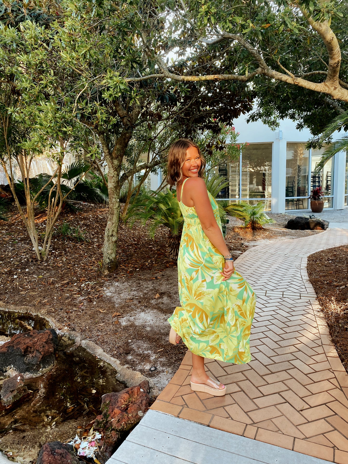 Beachy Breeze Lime Maxi Dress