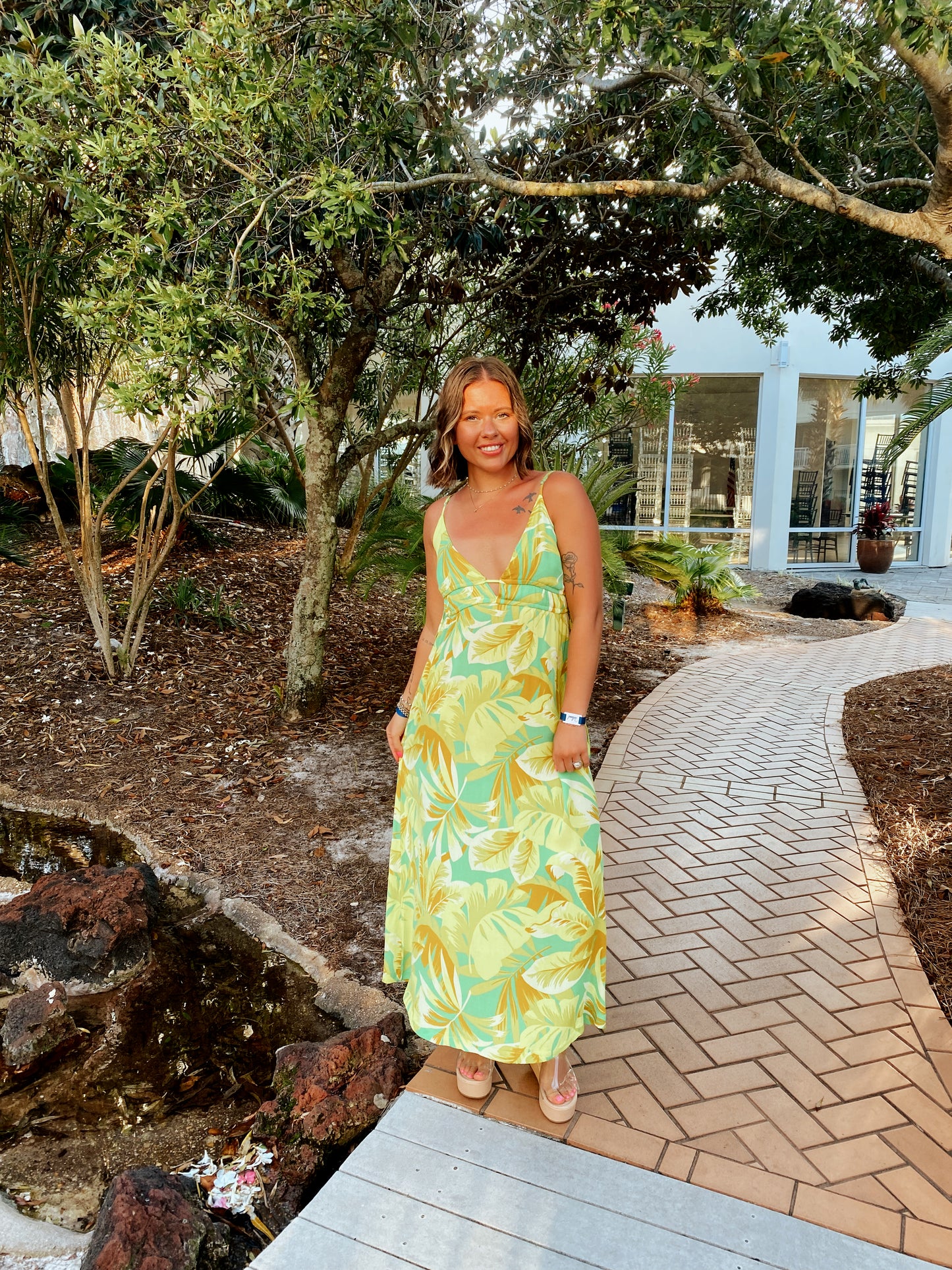 Beachy Breeze Lime Maxi Dress