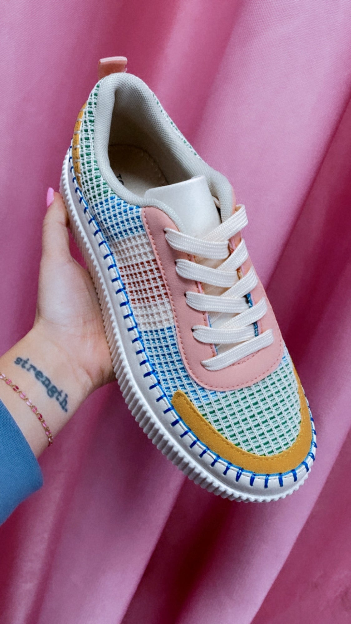 Pink Multi Colored Sneakers